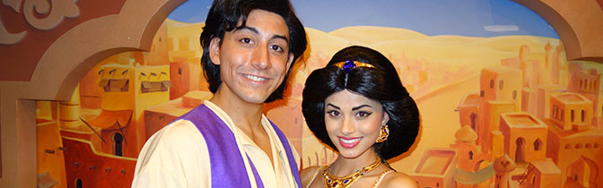 Aladdin and Jasmine Epcot meet and greet KennythePirate