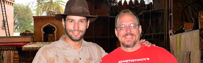 Indiana Jones Hollywood Studios meet and greet KennythePirate