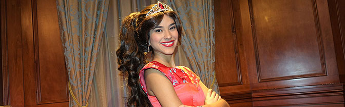 Princess Elena of Avalor character meet and greet at Magic Kingdom in Walt Disney World