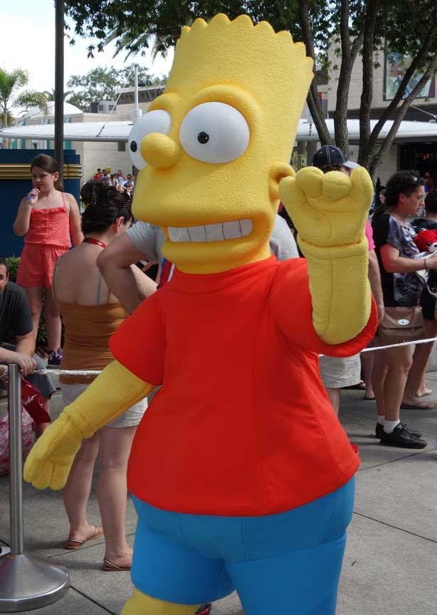 Bart Simpson Universal Studios Orlando 2012