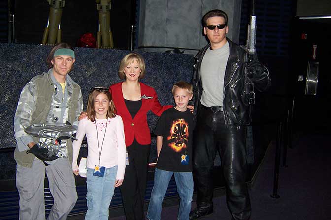 John Conner Skynet Lady and Terminator Universal Studios Hollywood 2007