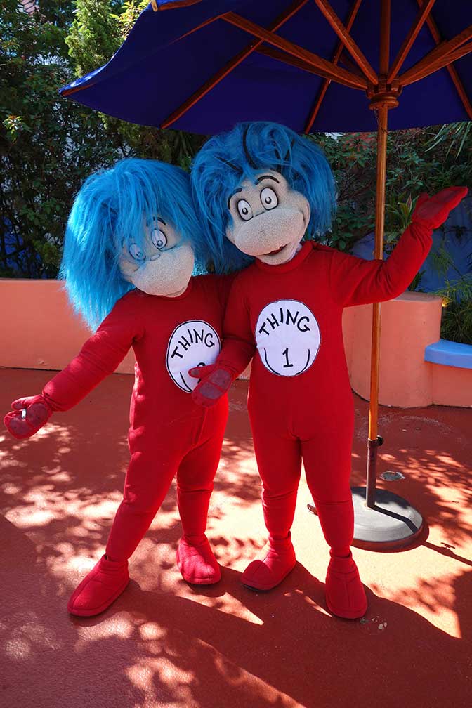 Thing 1 and Thing 2 at Universal Islands of Adventure 2012