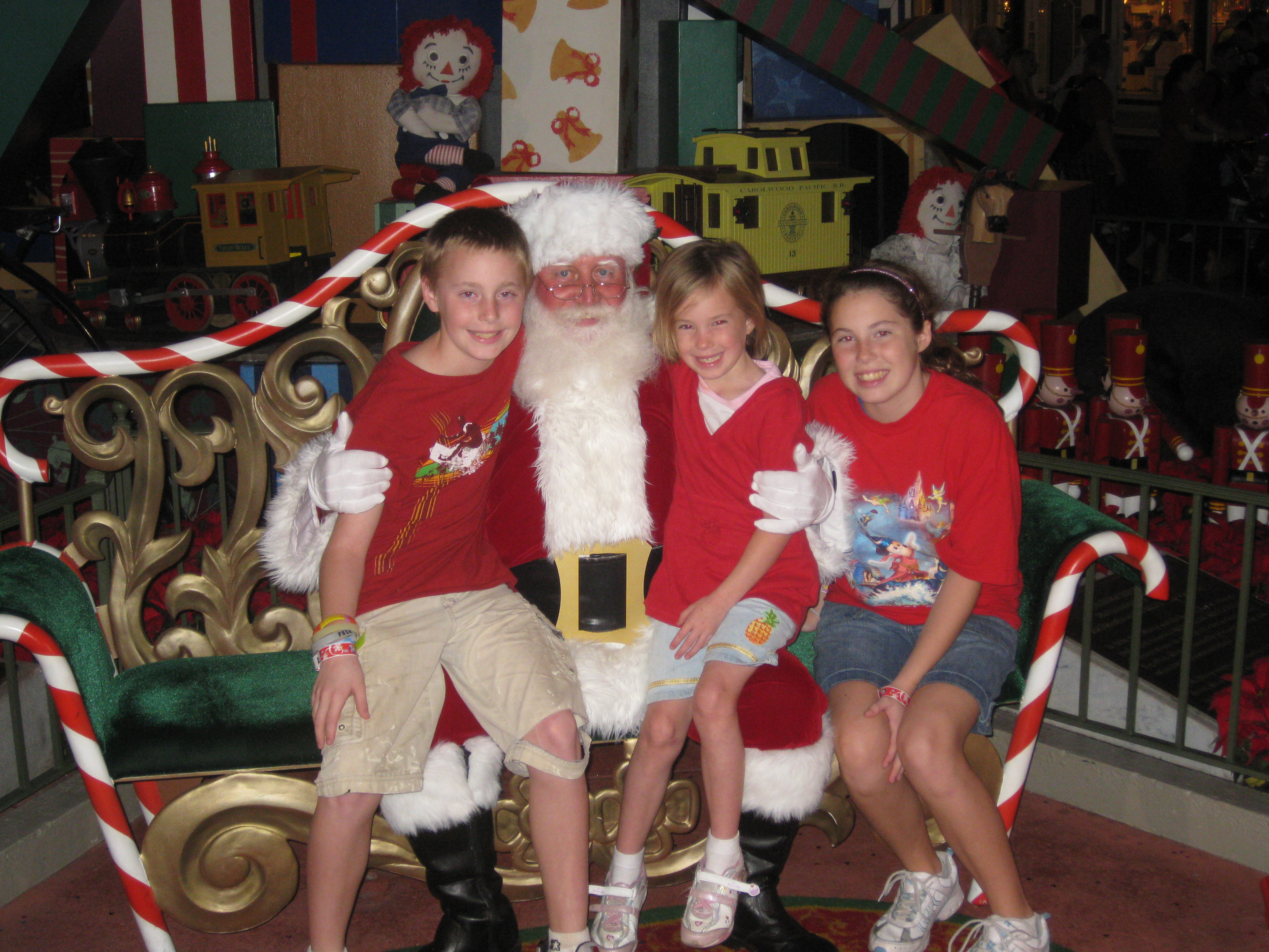We met Santa in the Magic Kingdom December 2009