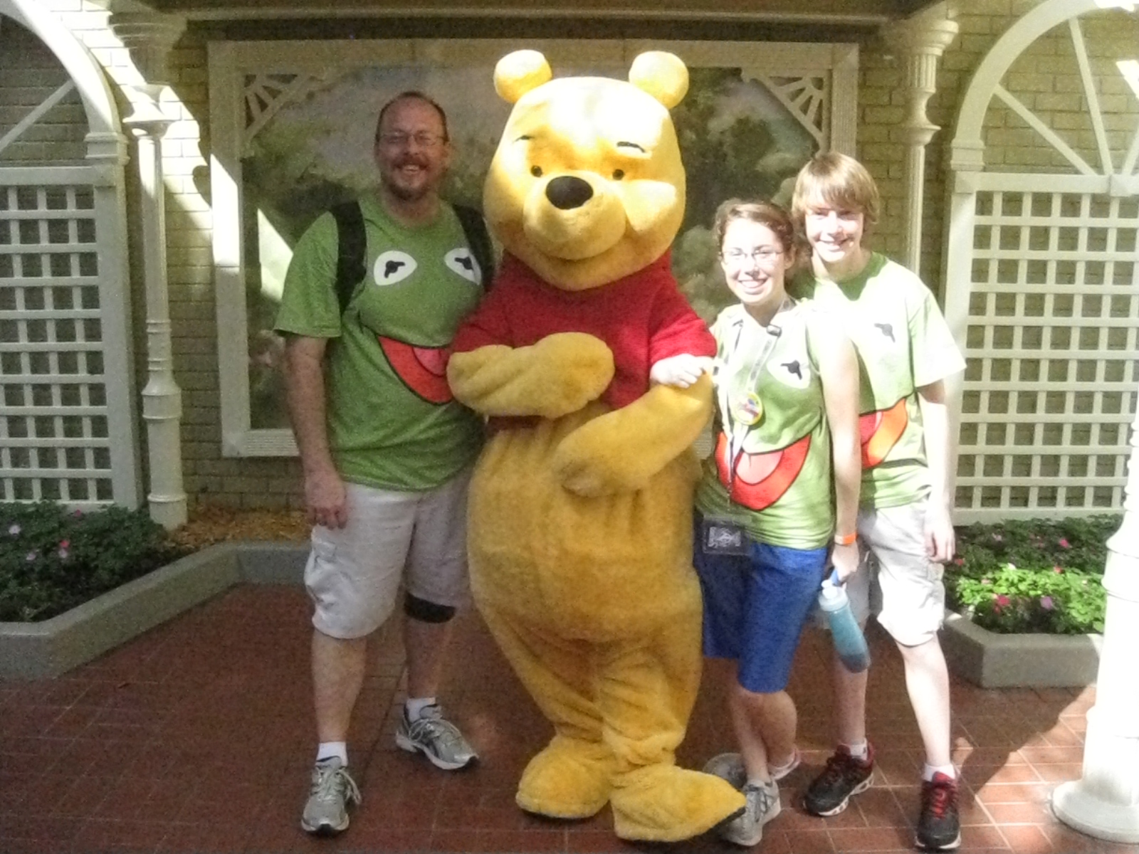 Pooh Bear meeting next to City hall in 2012 Leap Day
