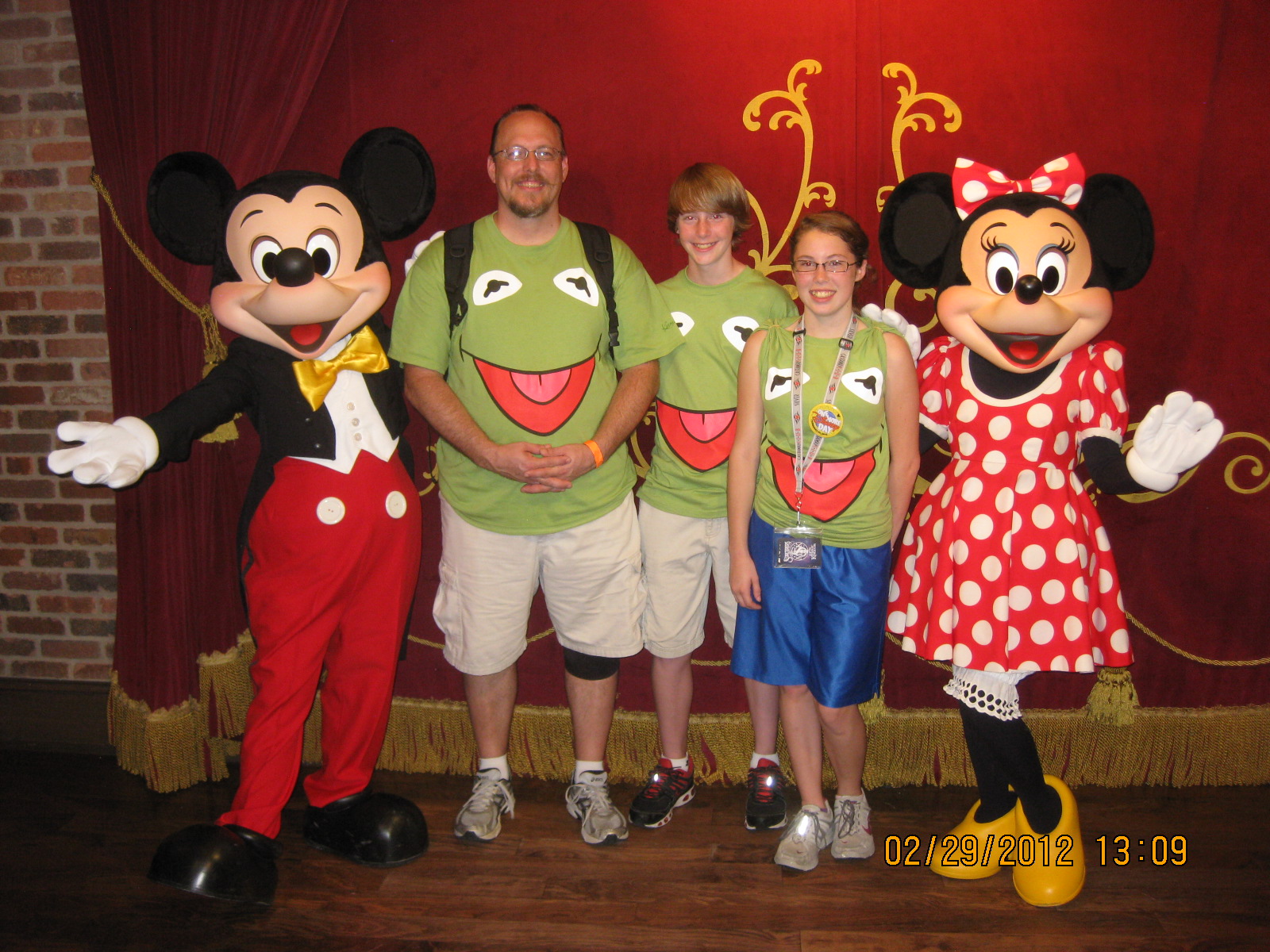 Mickey at Town Square Theater in Magic Kingdom 2012 Leap Day