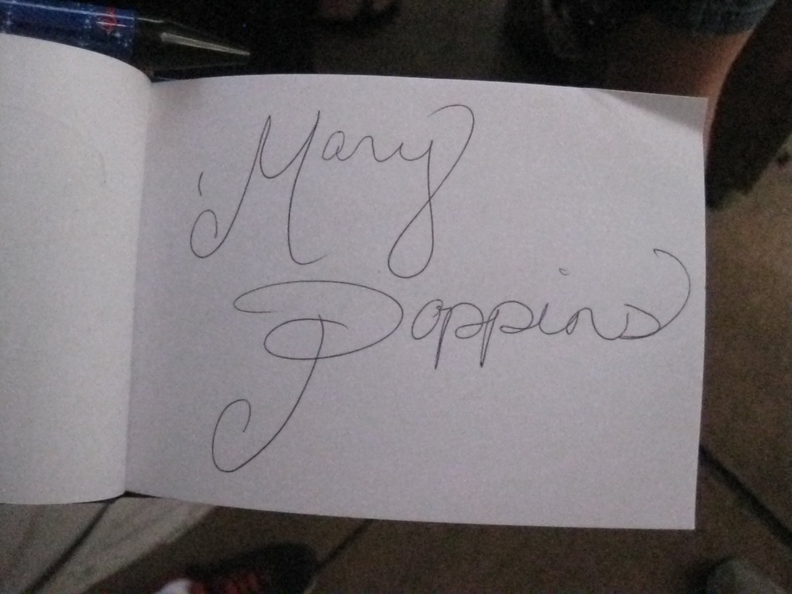 6 Mary Poppins Autograph