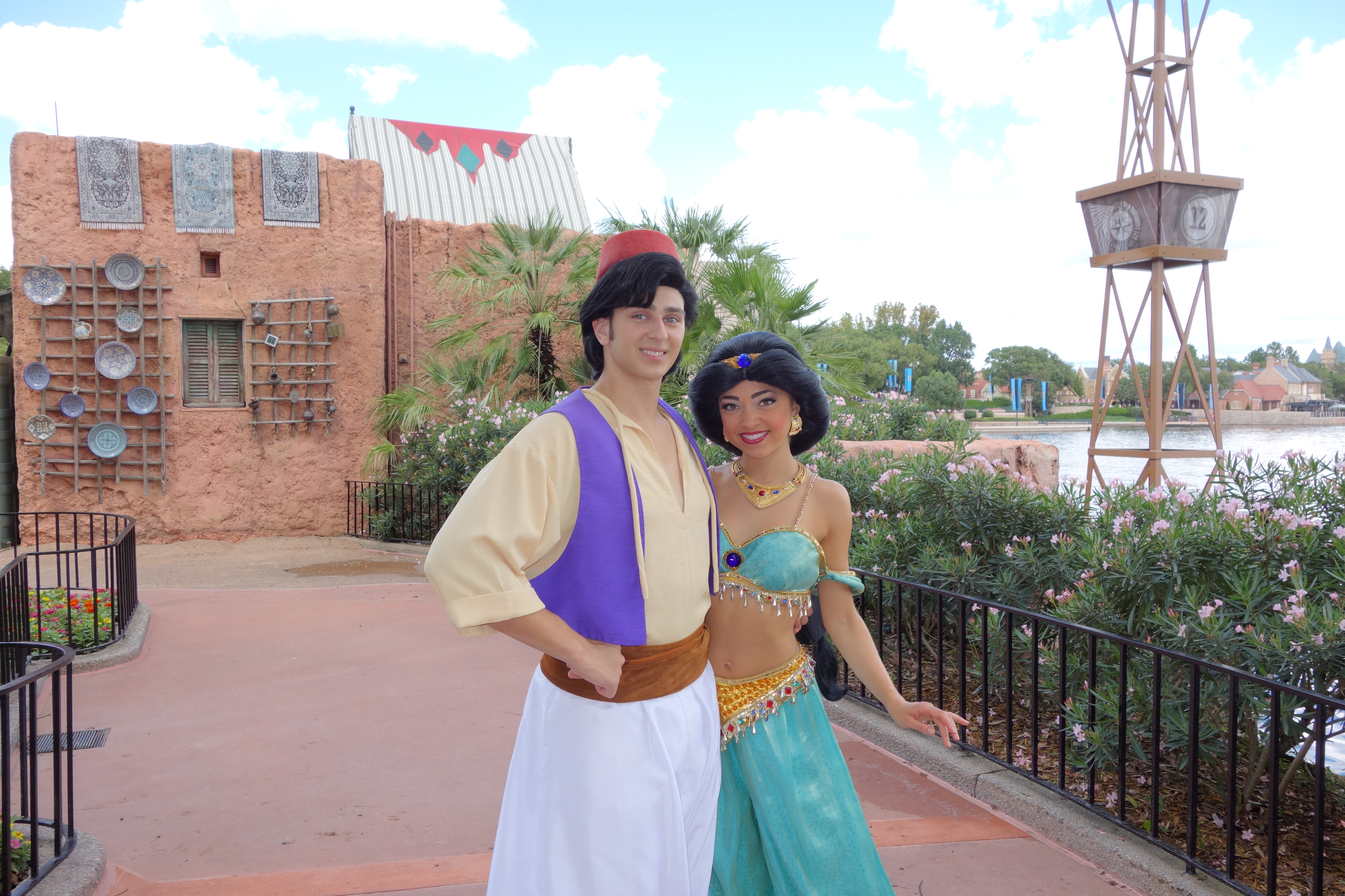 Aladdin and Jasmine at Morocco in EPCOT 2012