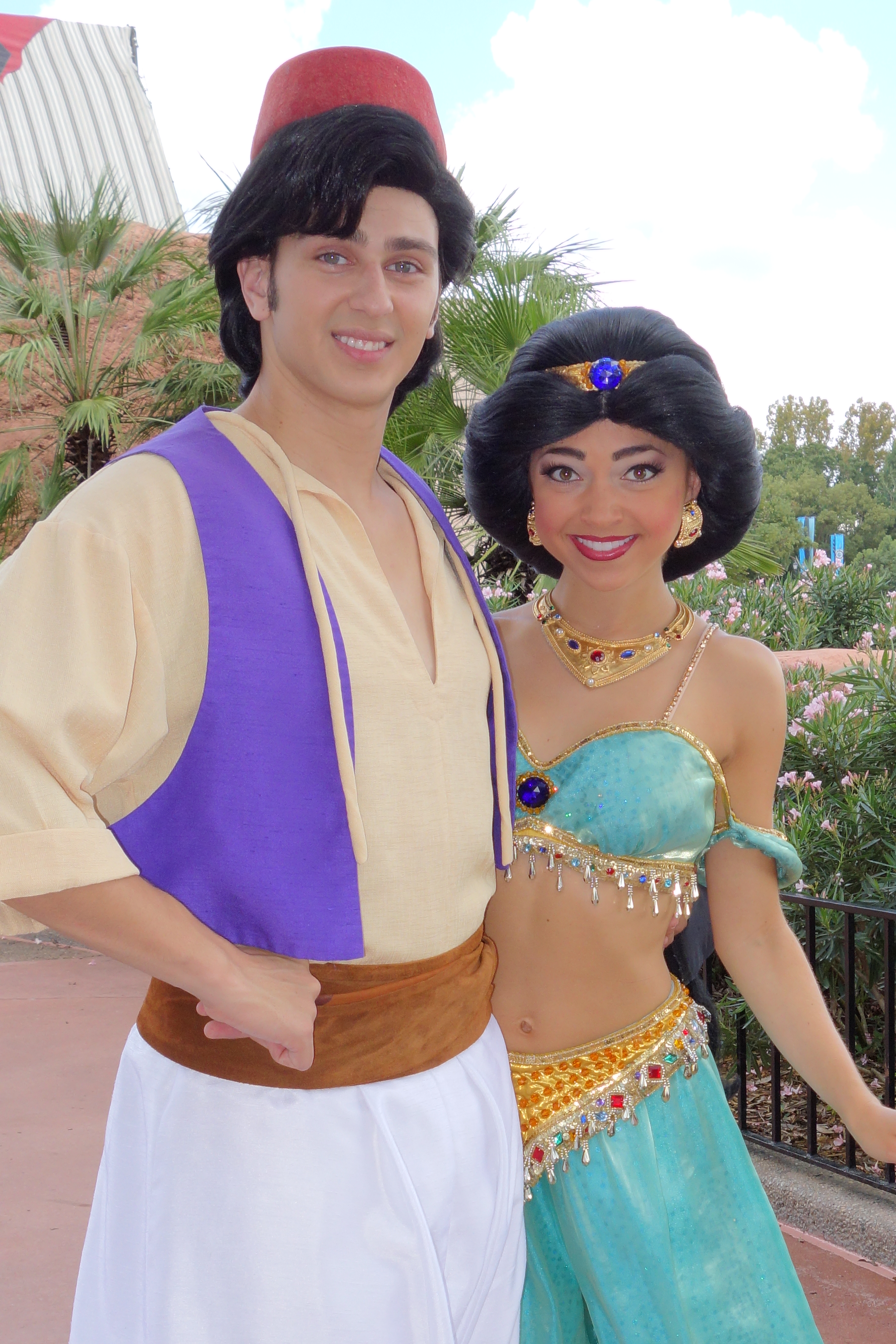 Aladdin and Jasmine at Morocco in EPCOT 2012