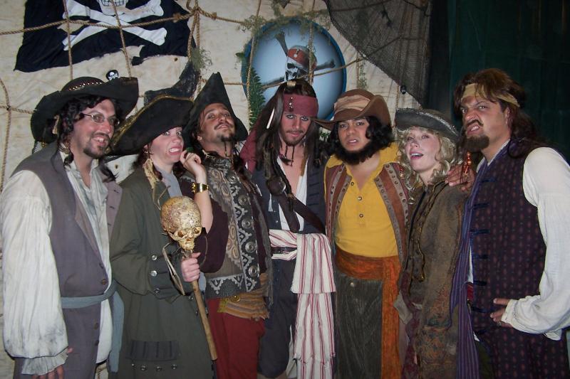 Bad Mood t Blackhearted, Johnny Crimson, Laverne Enchante, Captain Dante & Billy Books from Dream Job 2007 with Captain Jack Sparrow and our own Cobbler Pirate