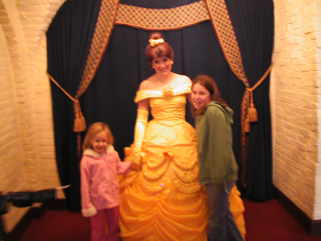 Belle in her gold ball gown at Akershus 