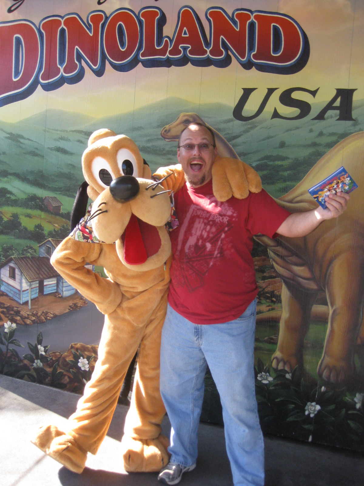 Pluto at Dinoland in Animal Kingdom 2010