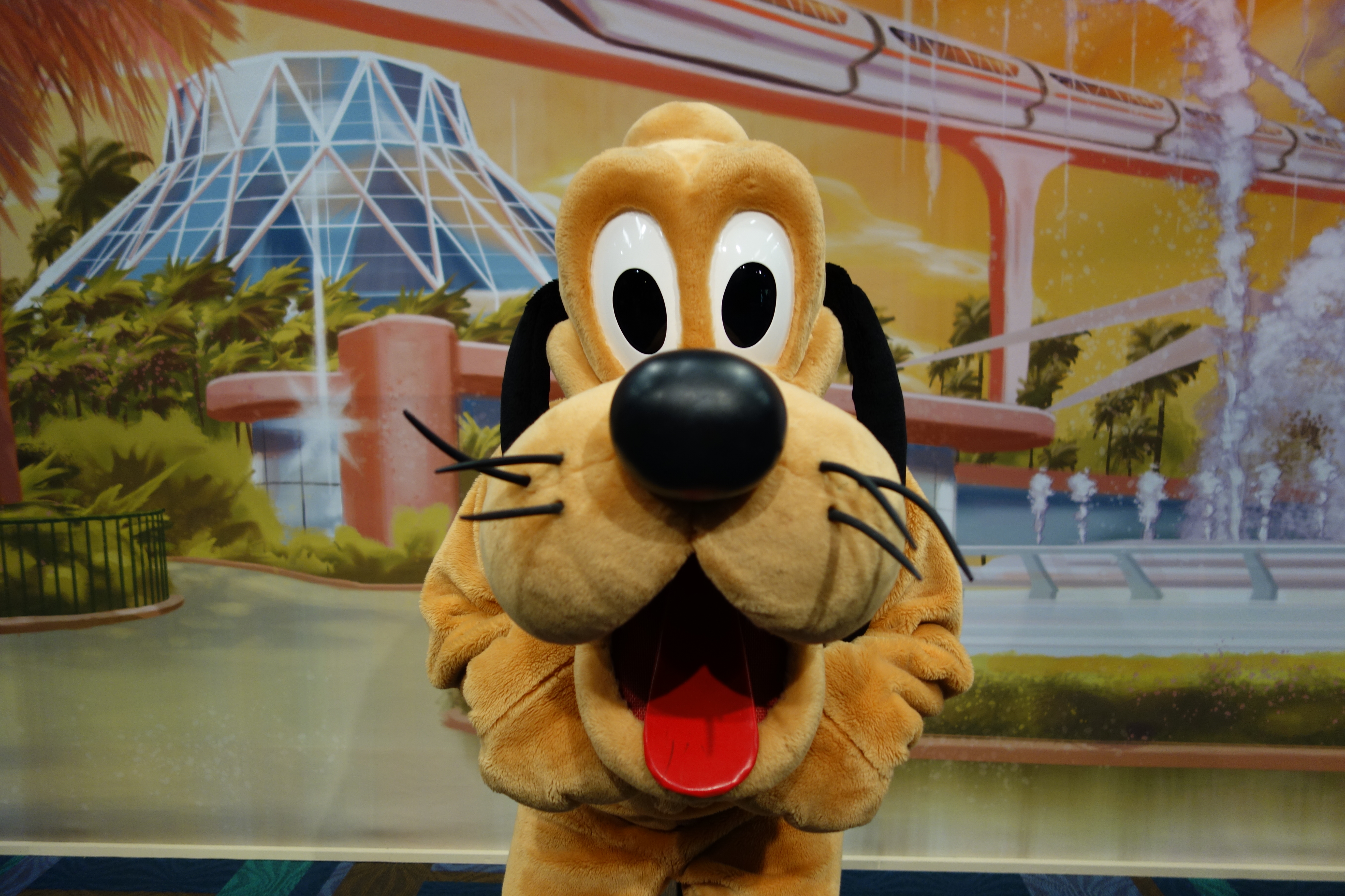 Pluto at Epcot Character Spot 2012
