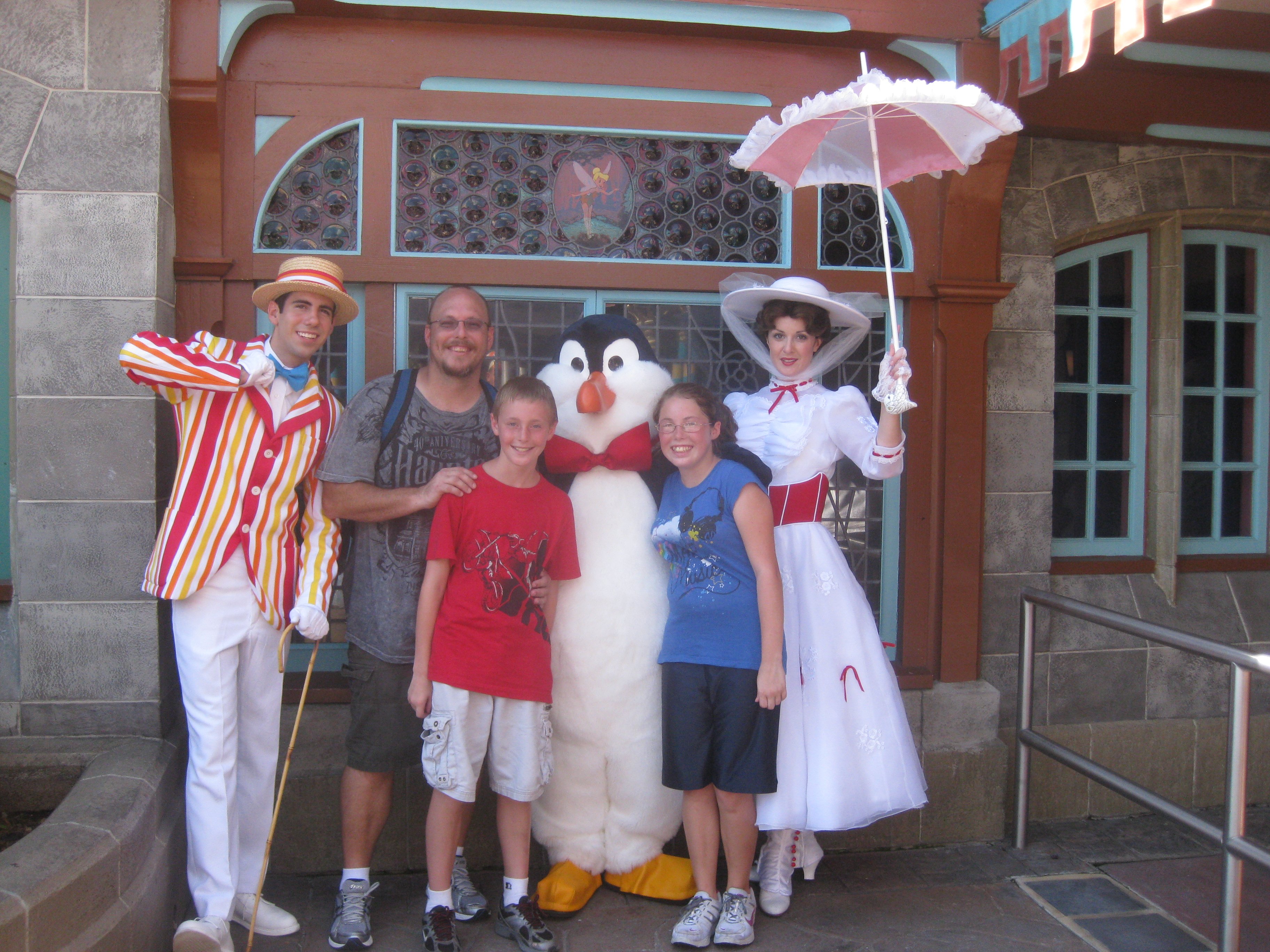 Bert and Mary Poppins in the Magic Kingdom in 2010
