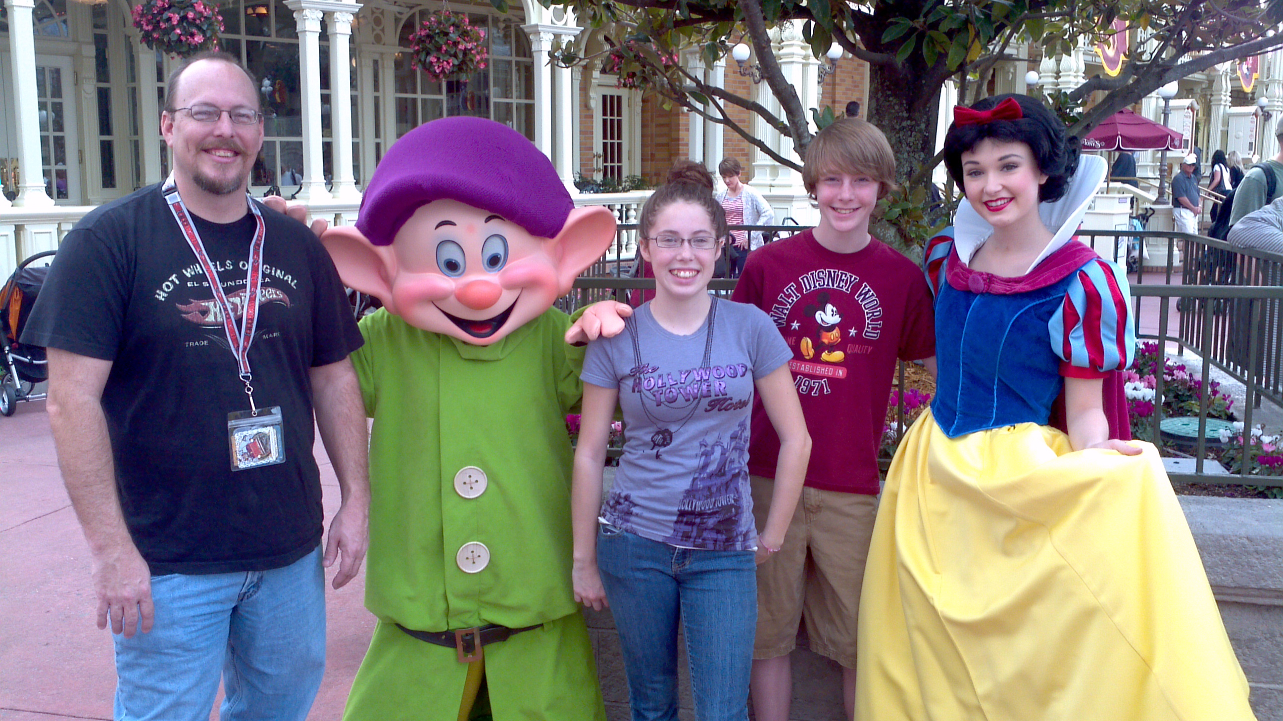 Dopey with Snow White at the Magic Kingdom 2012