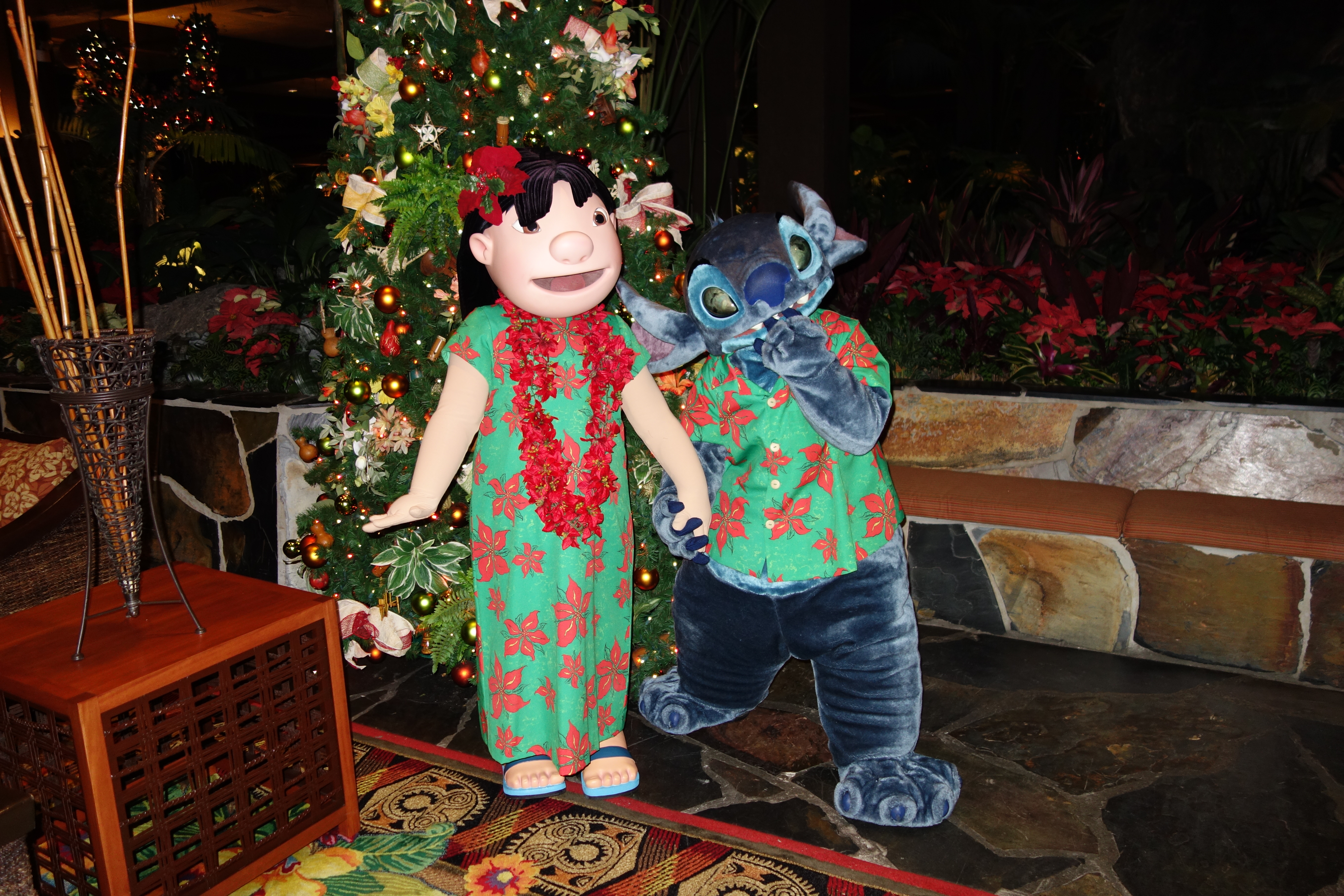 Lilo and Stitch at Polynesian for Christmas 2012