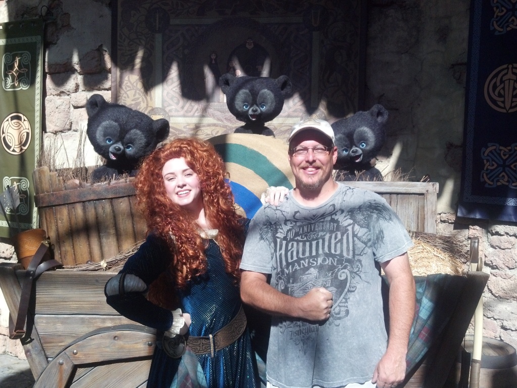 Merida and the Bear Brothers at Magic Kingdom in Disney World