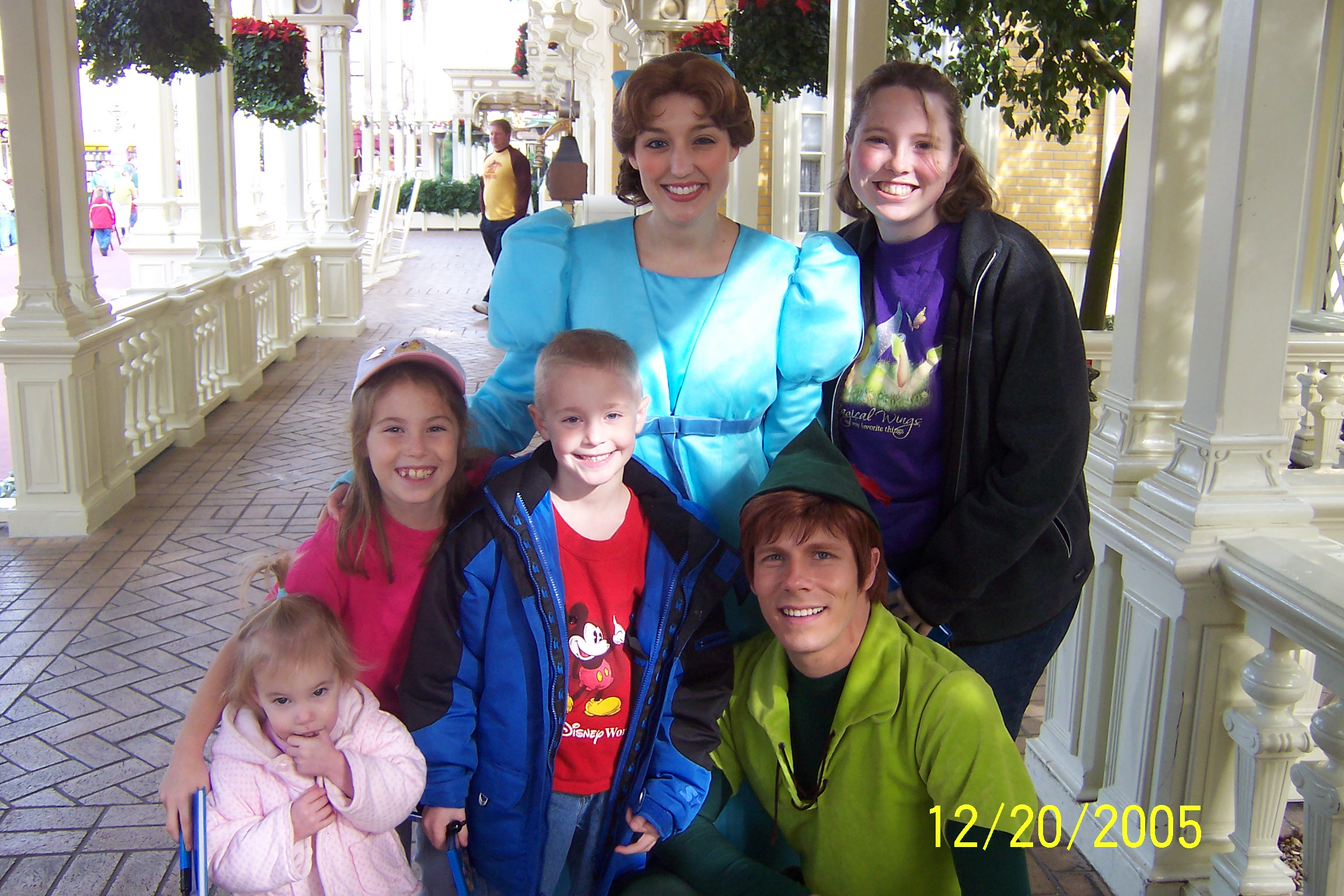 Wendy with Peter Pan in 2005
