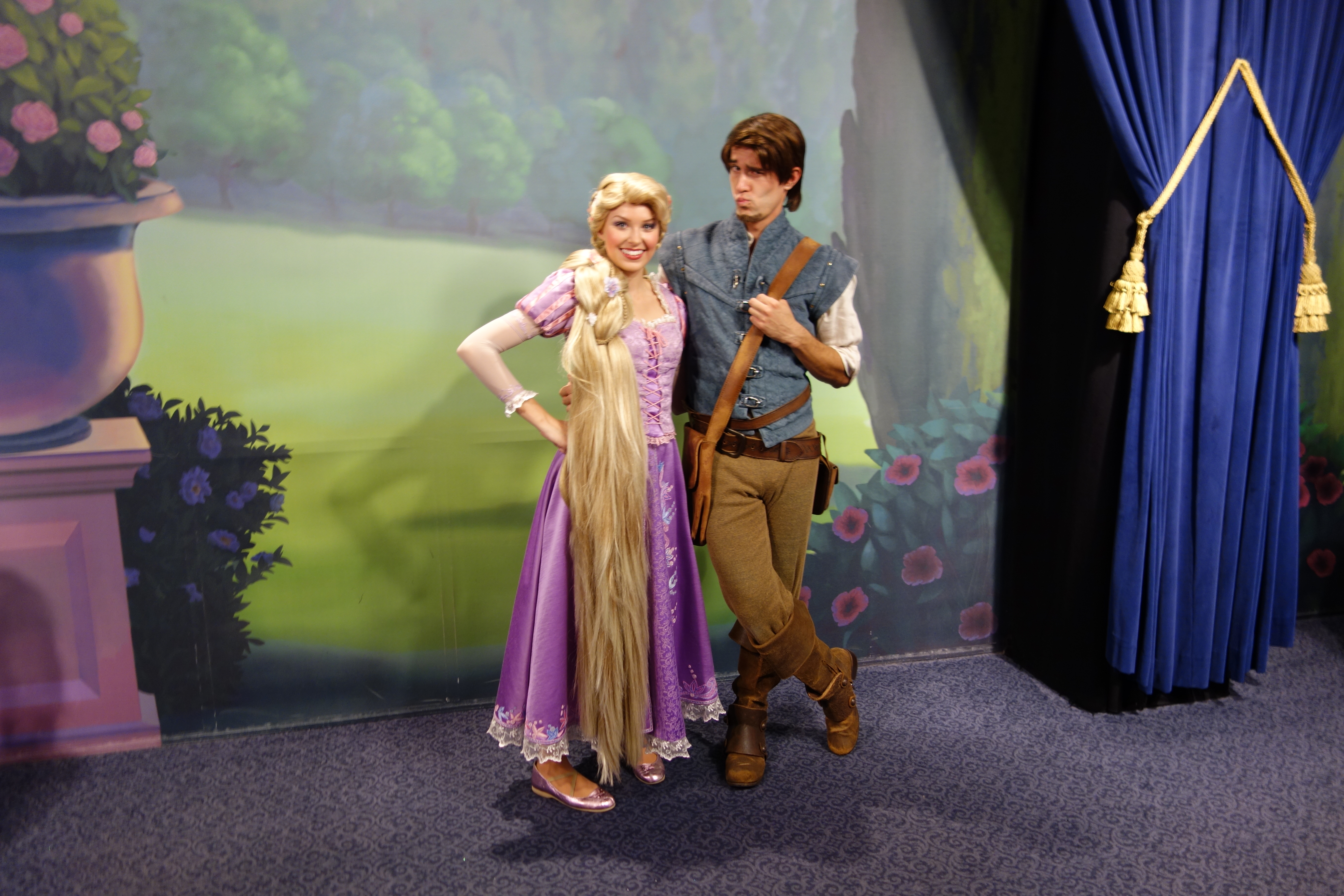 Flynn and Rapunzel at Mickey's Not So Scary Halloween Party 2012