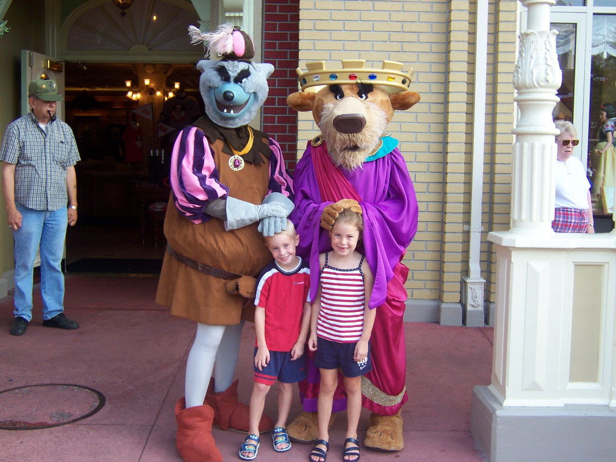 We met the Sherrif of Nottingham and Prince John way back in 2004 at the Magic Kingdom.