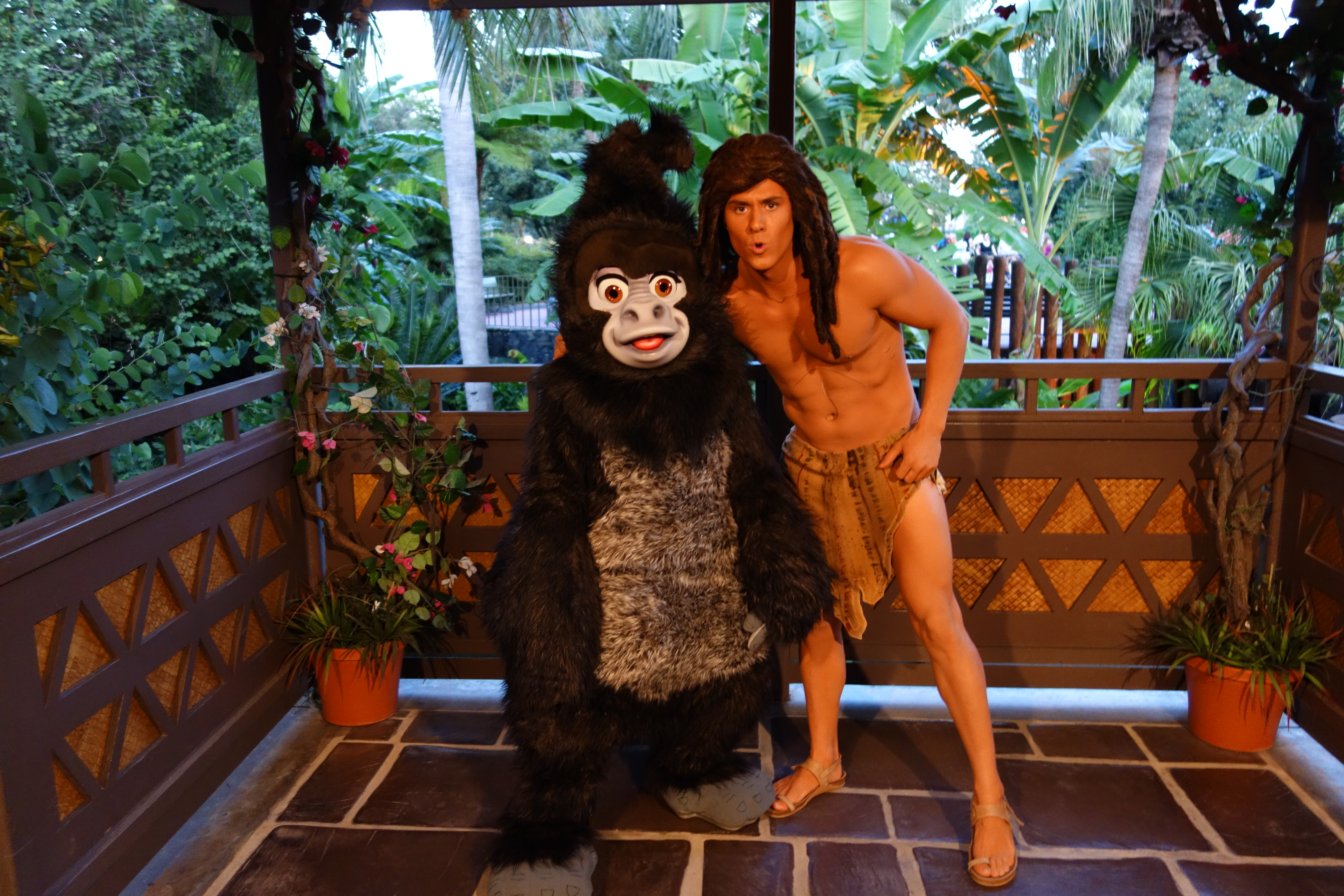 Terk with Tarzan at Mickey's Not So Scary Halloween Party 2012