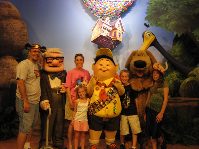 Carl, Russell and Dug at Hollywood Studios in 2009