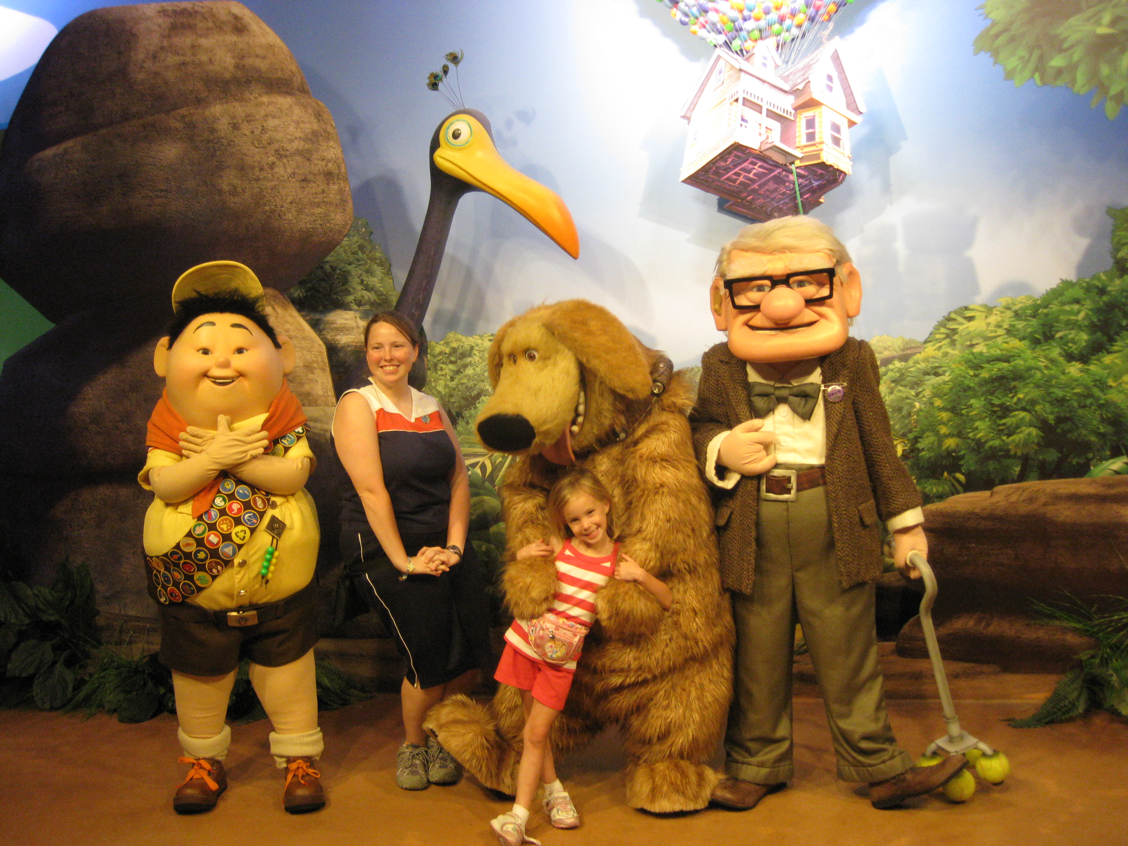 2009 - We met all the characters from UP! in one meet.  Carl has only reappeared for meets at Pixar Weekend May 2011.  Russell and Dug have returned to regular meets at Animal Kingdom.