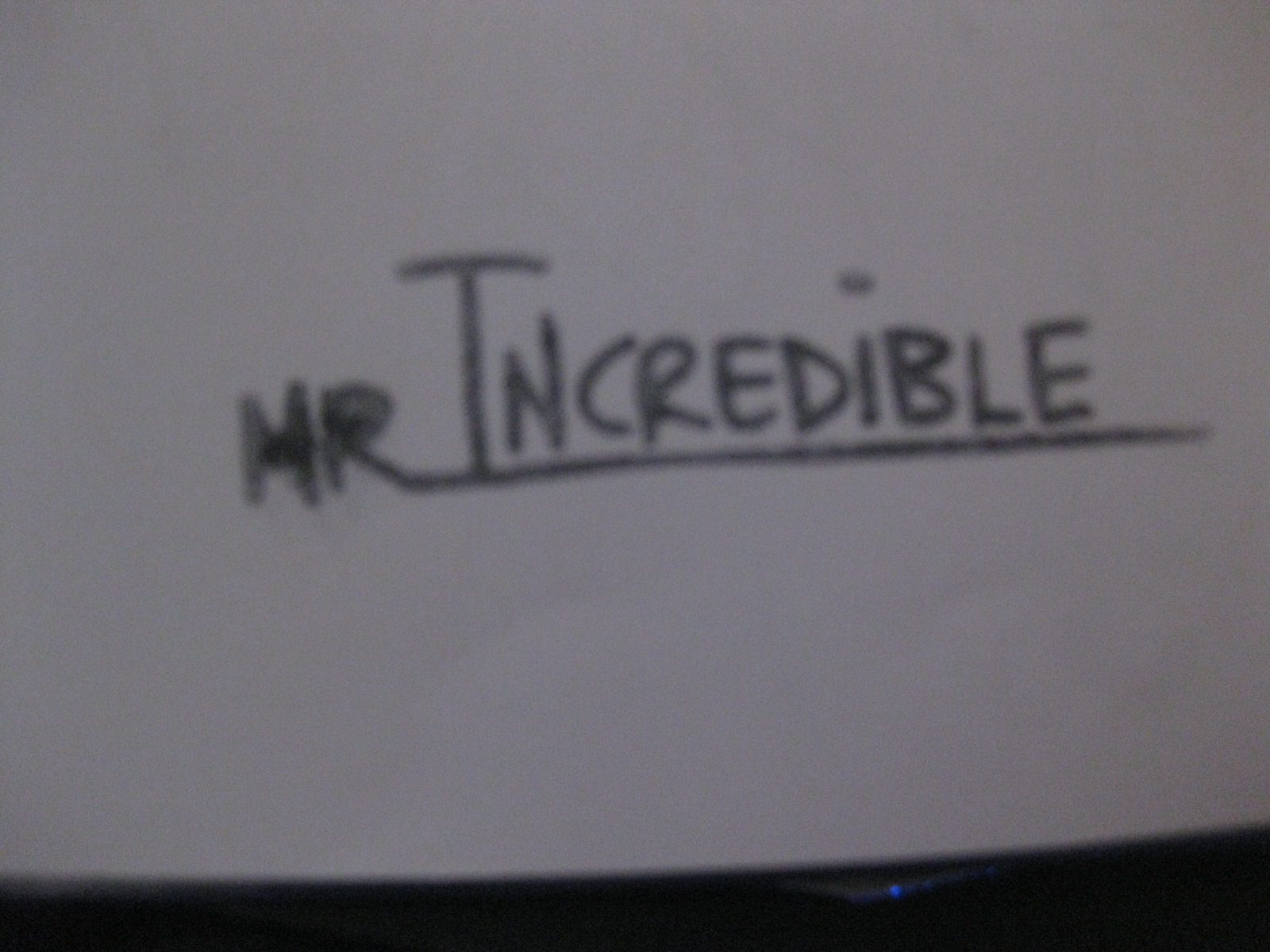 Mr Incredible Autograph