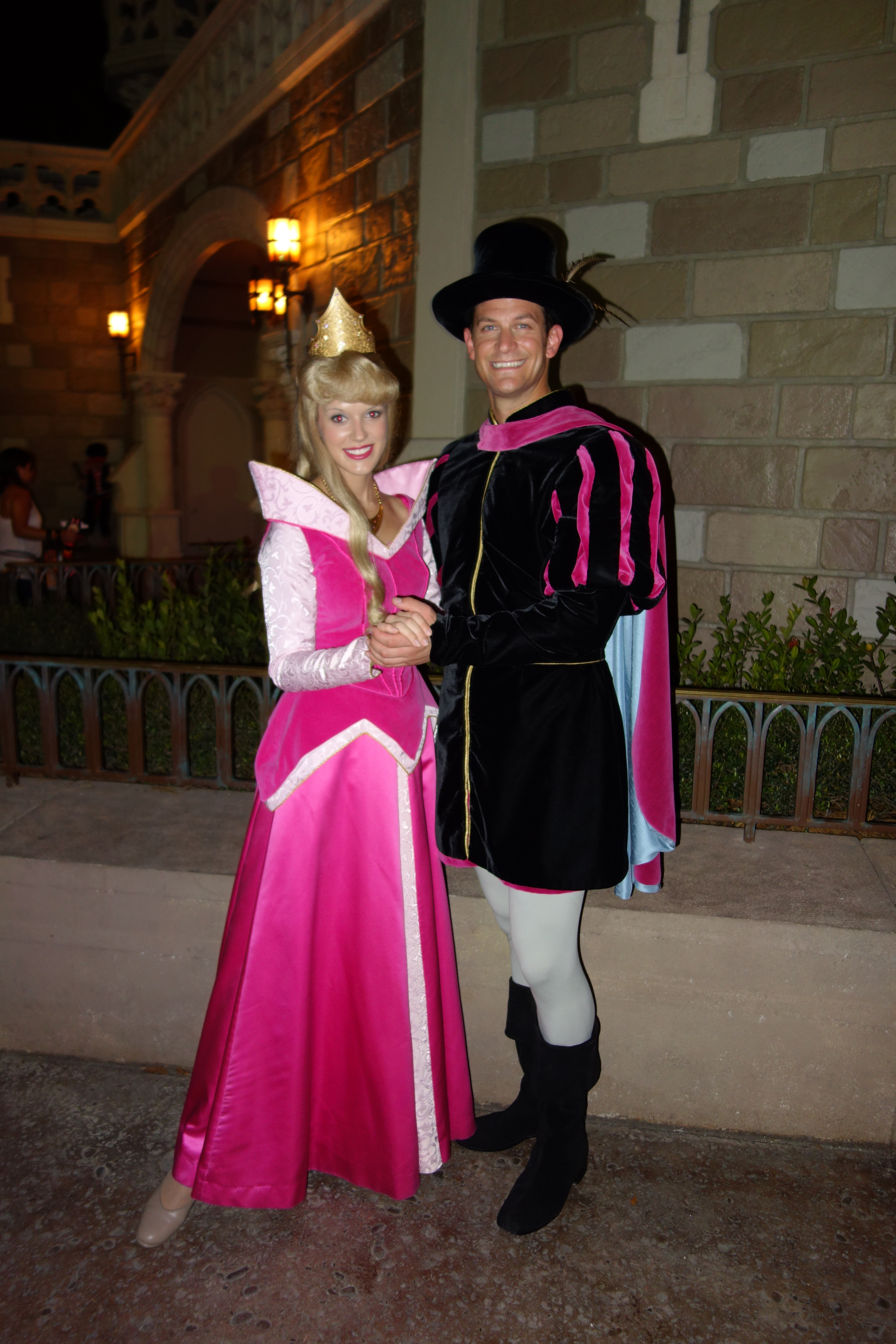 Aurora (Sleeping Beauty) and Prince Phillip at Mickey's Very Merry Christmas Party 2012
