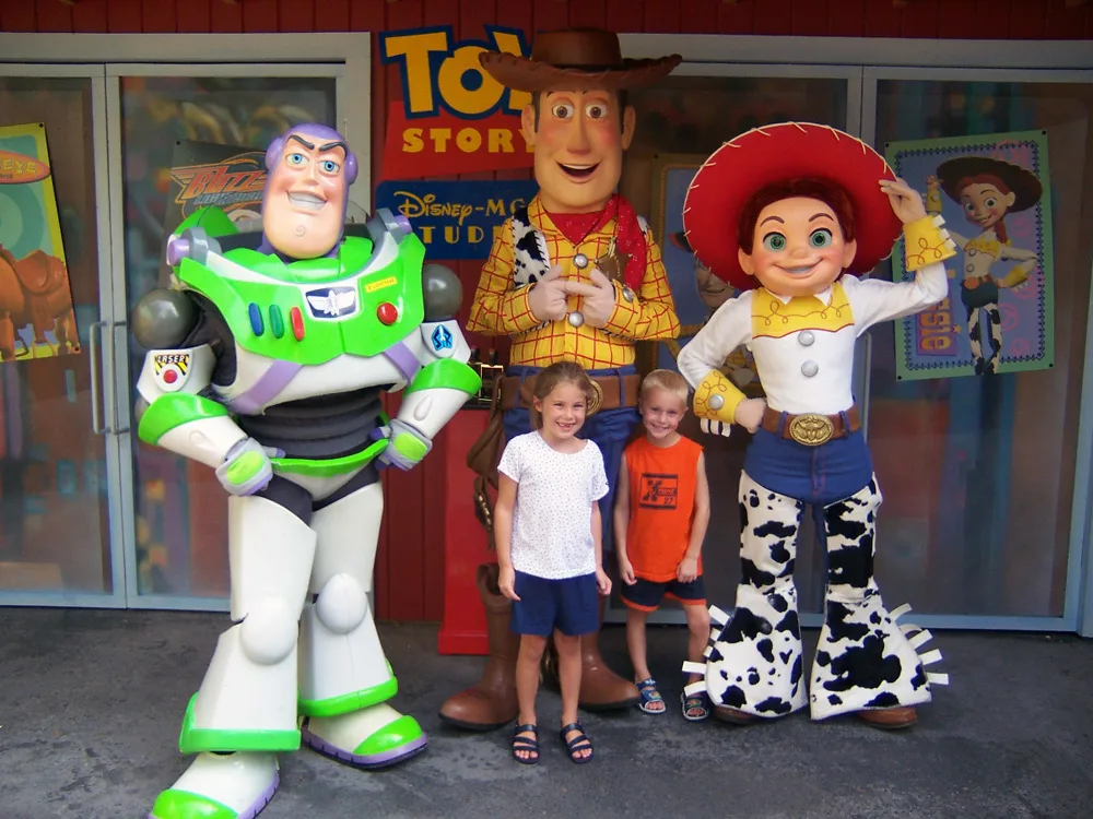 August 2004 was the only time we've been able to meet Buzz, Woody and Jessie in one location.  It was taken in Hollywood Studios.  This location was later transformed in Phineas and Ferb meet area.