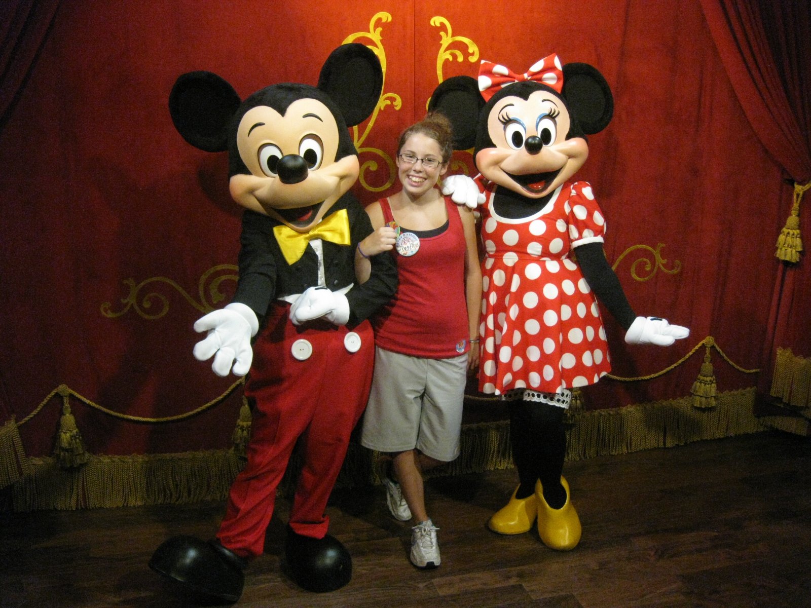 Mickey and Minnie at Town Square Theater in Magic Kingdom 2011