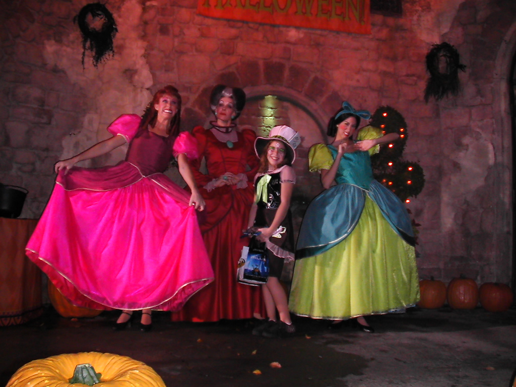 Anastasia, Drizella and Lady Tremaine Magic Kingdom 2008 Halloween Party