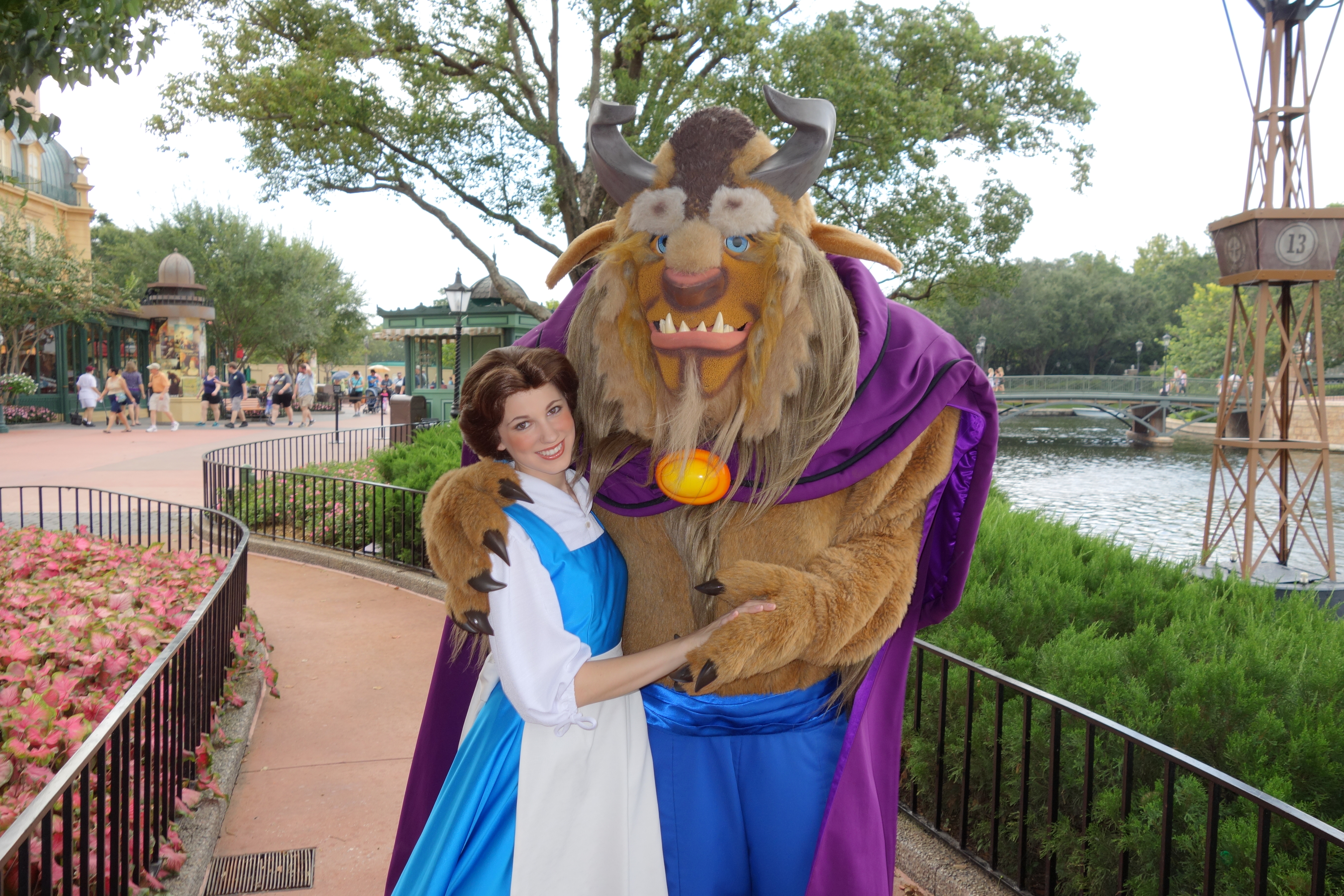 Beast with Belle in France September 2012.  Rumor has it that he will be leaving Epcot in favor of dinner photo ops at his new restaurant.