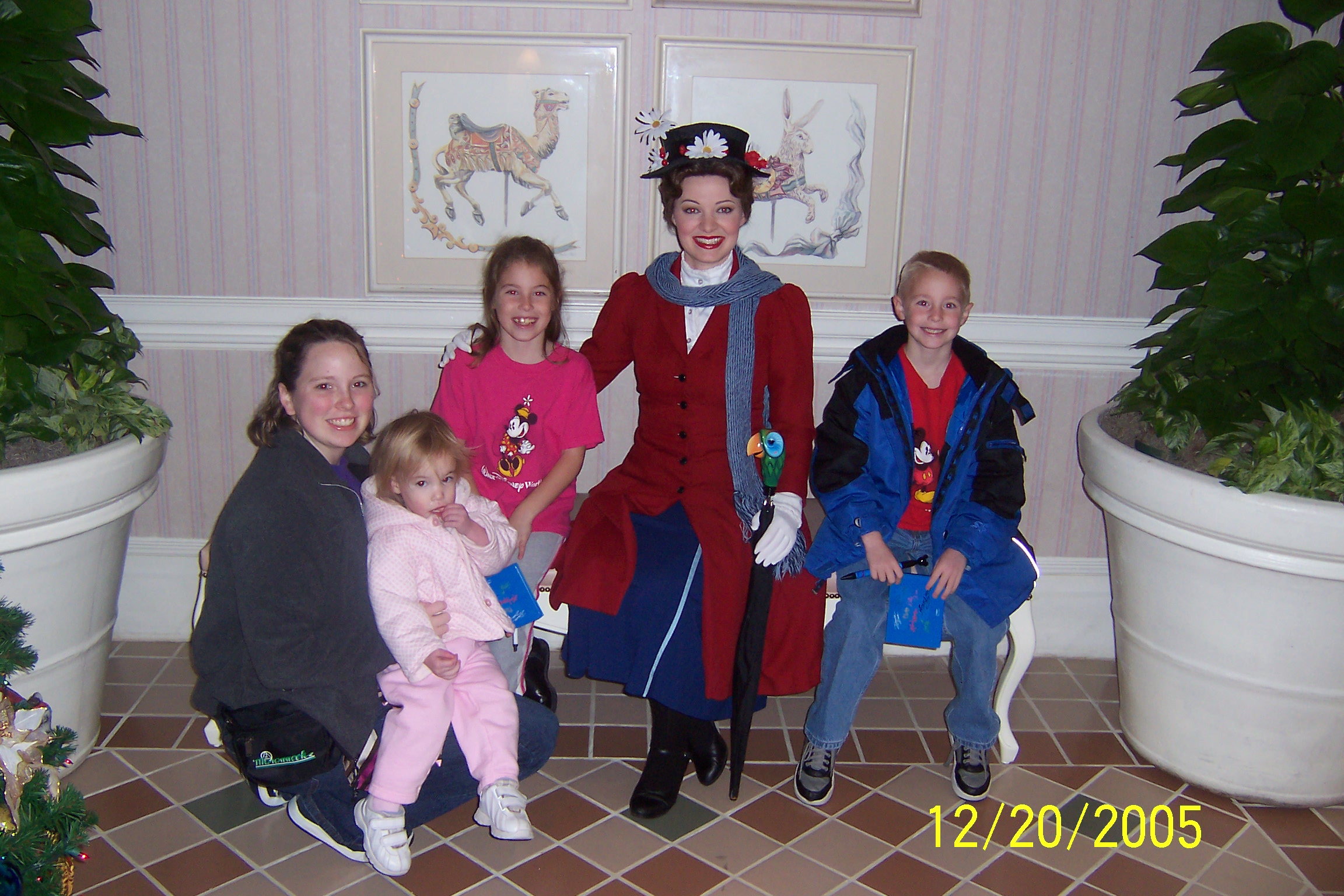 Mary Poppins in her winter wear at 1900 Park Fare 2005
