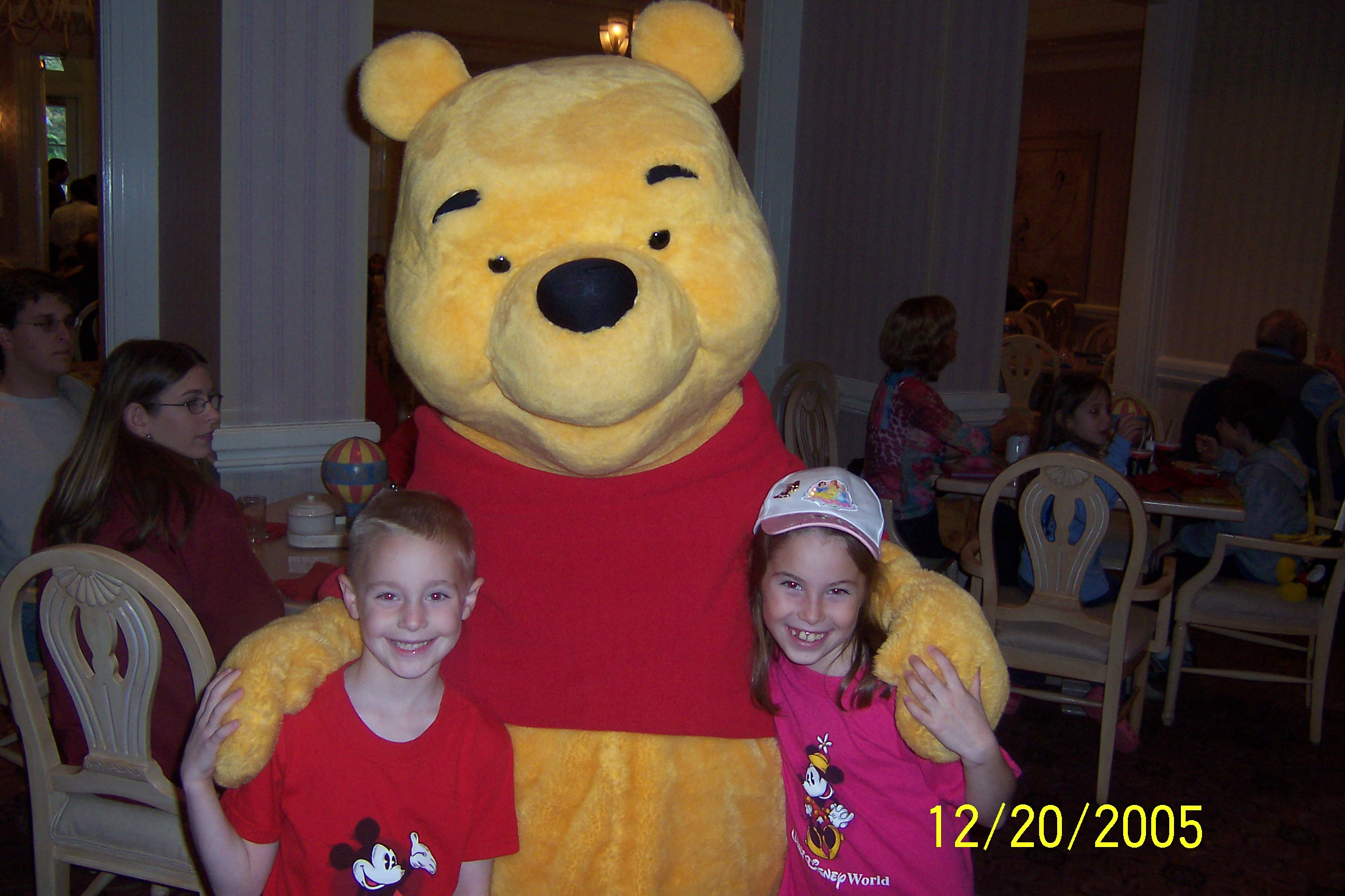 Winnie the Pooh at 1900 Park Fare in the Grand Floridian 2005