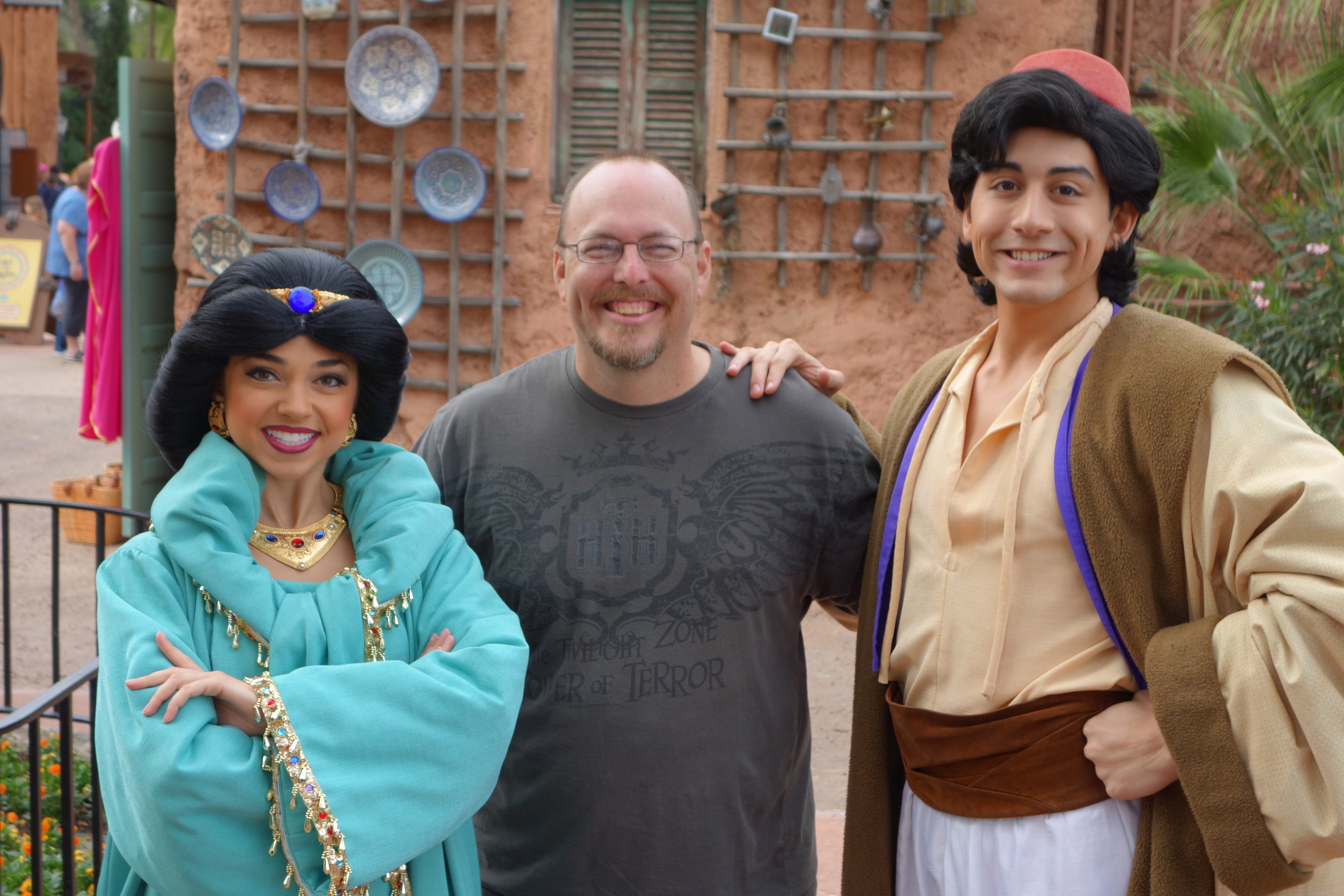 Aladdin and Jasmine at Morocco in EPCOT 2013
