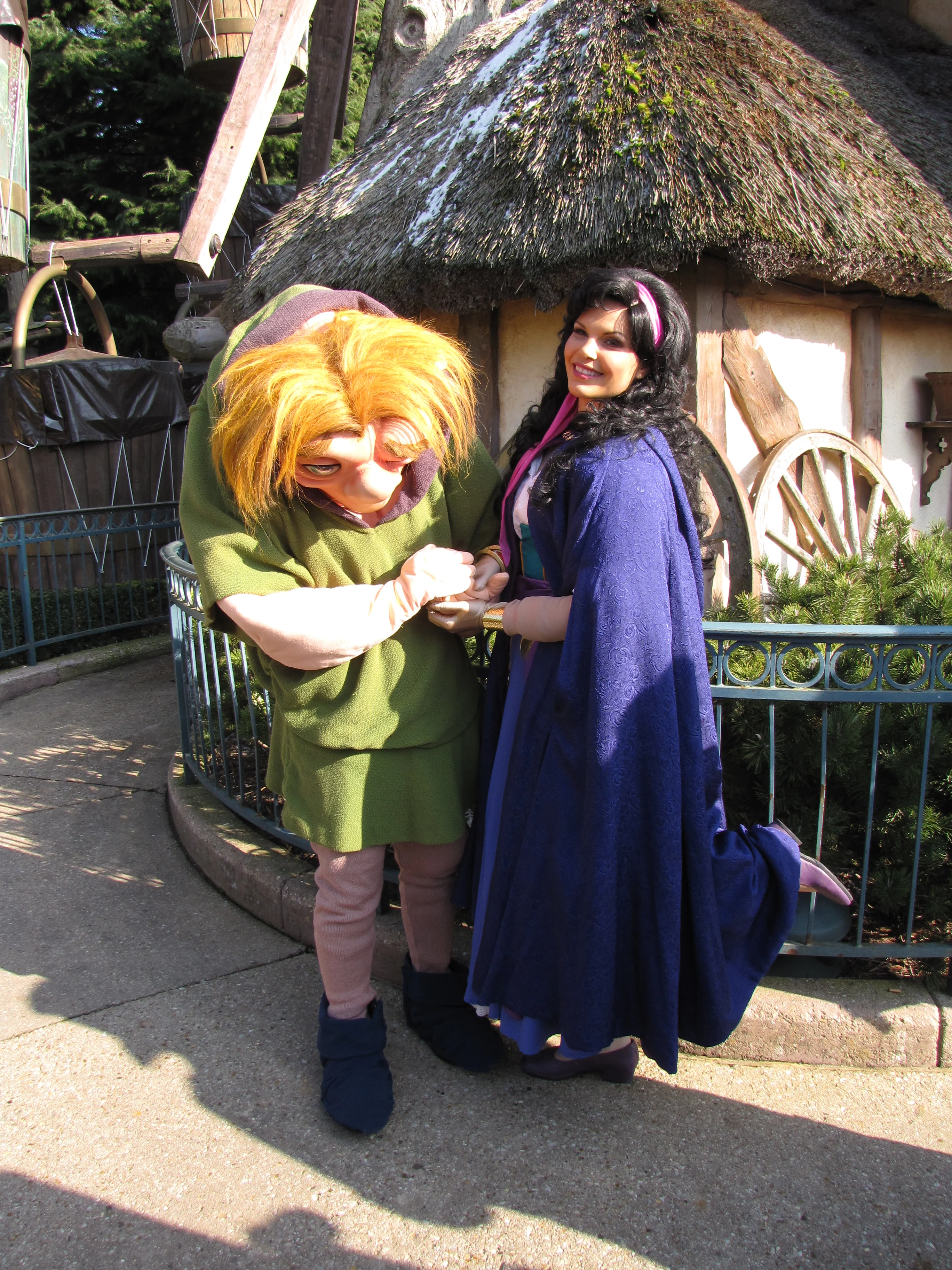 Esmeralda & Quasimodo did Meet'n'Greets on Valentine Day in 2010. Quasimodo can't be found in the Parks normally