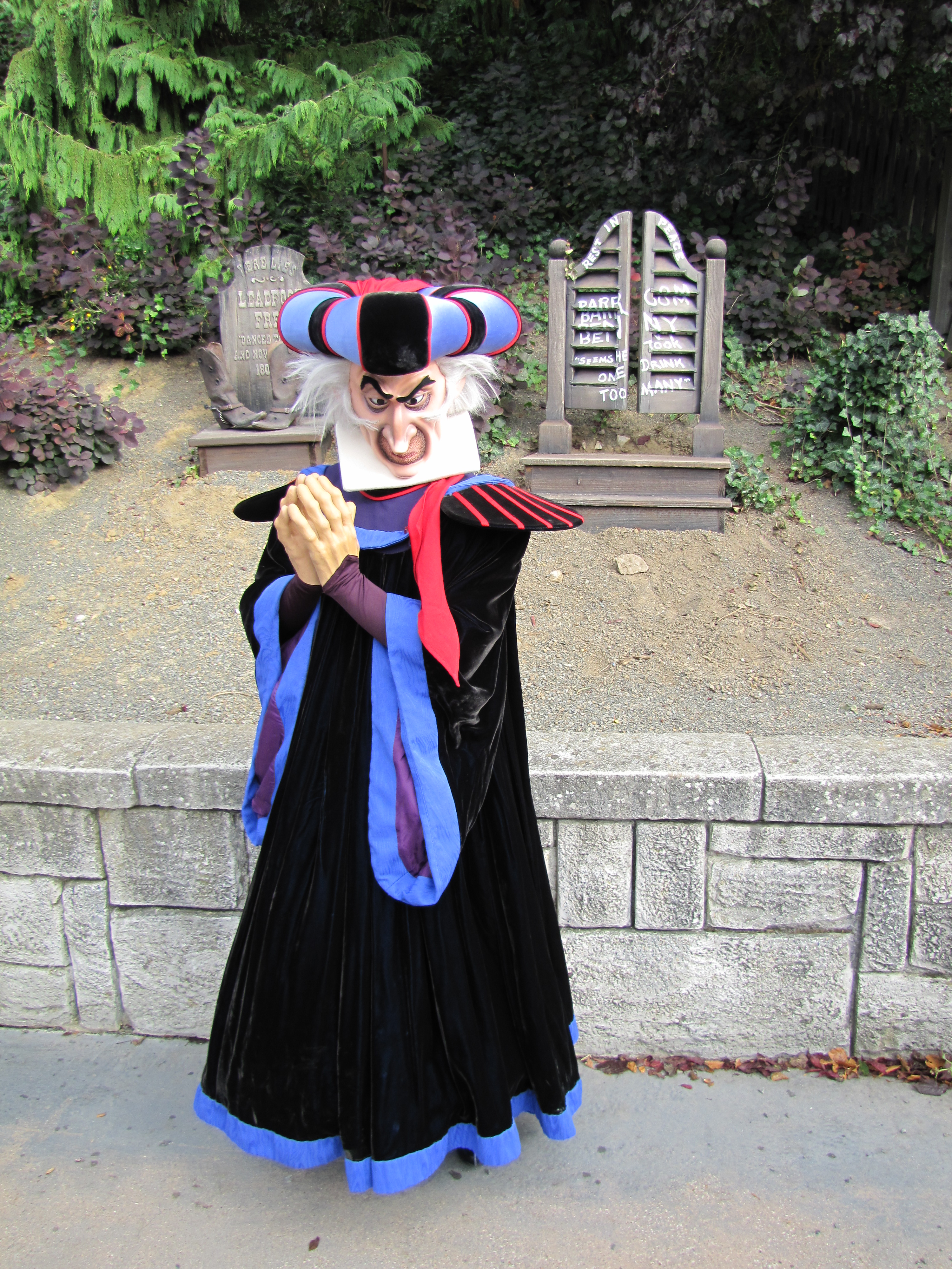 Frollo can be found during the Halloween Season at the Disneyland Park