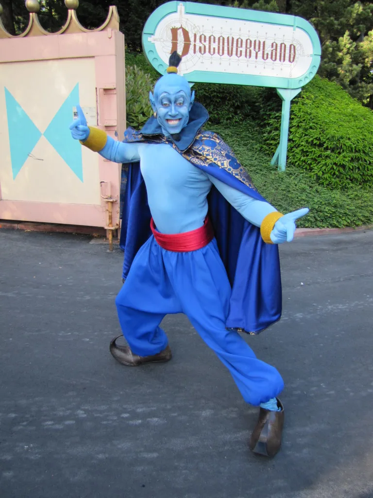 Human Genie at Disneyland Paris meet and greet character