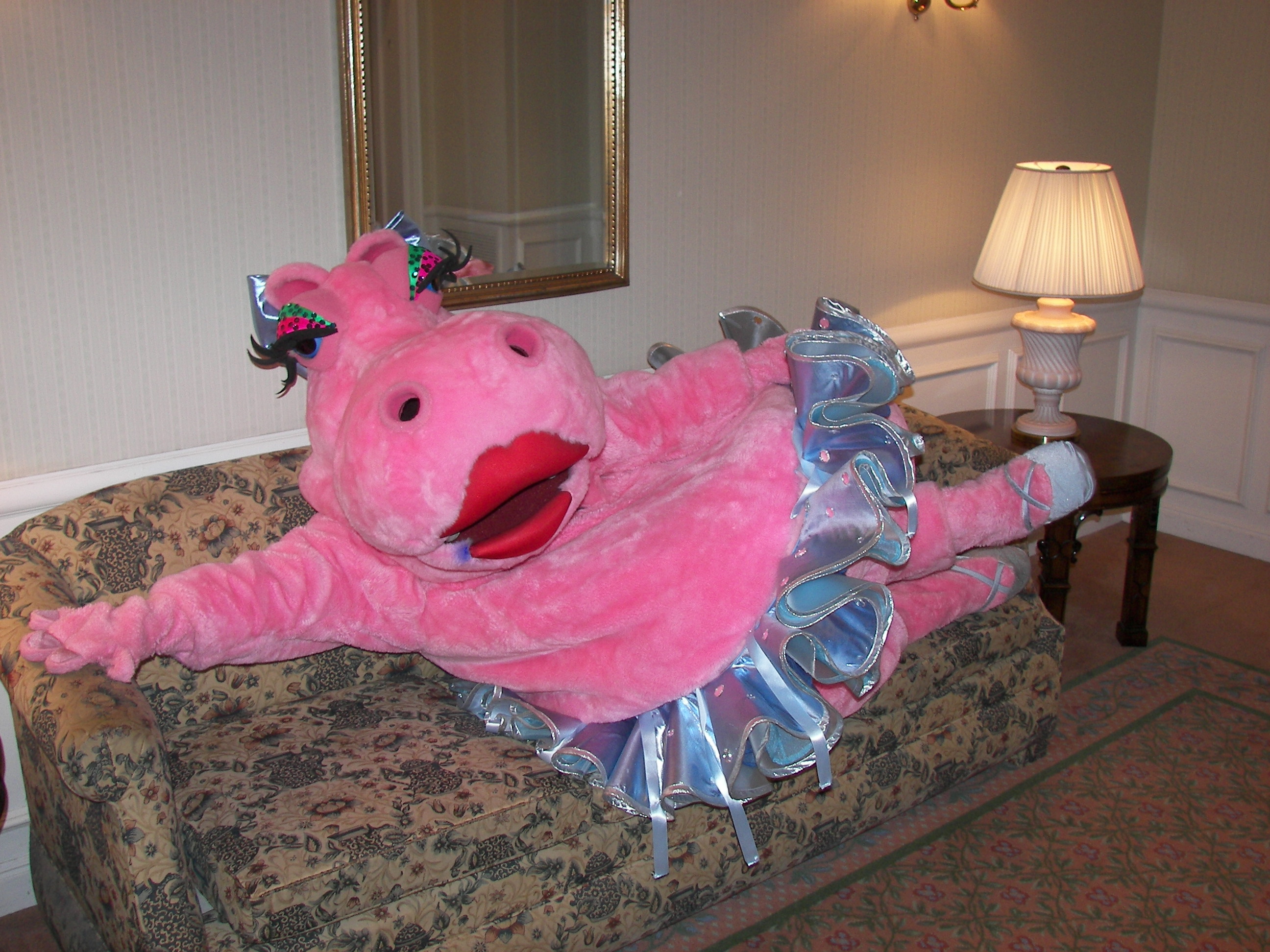 The Disneyland Hotel is the only place where you have a rare chance of meeting Hyacinth Hippo