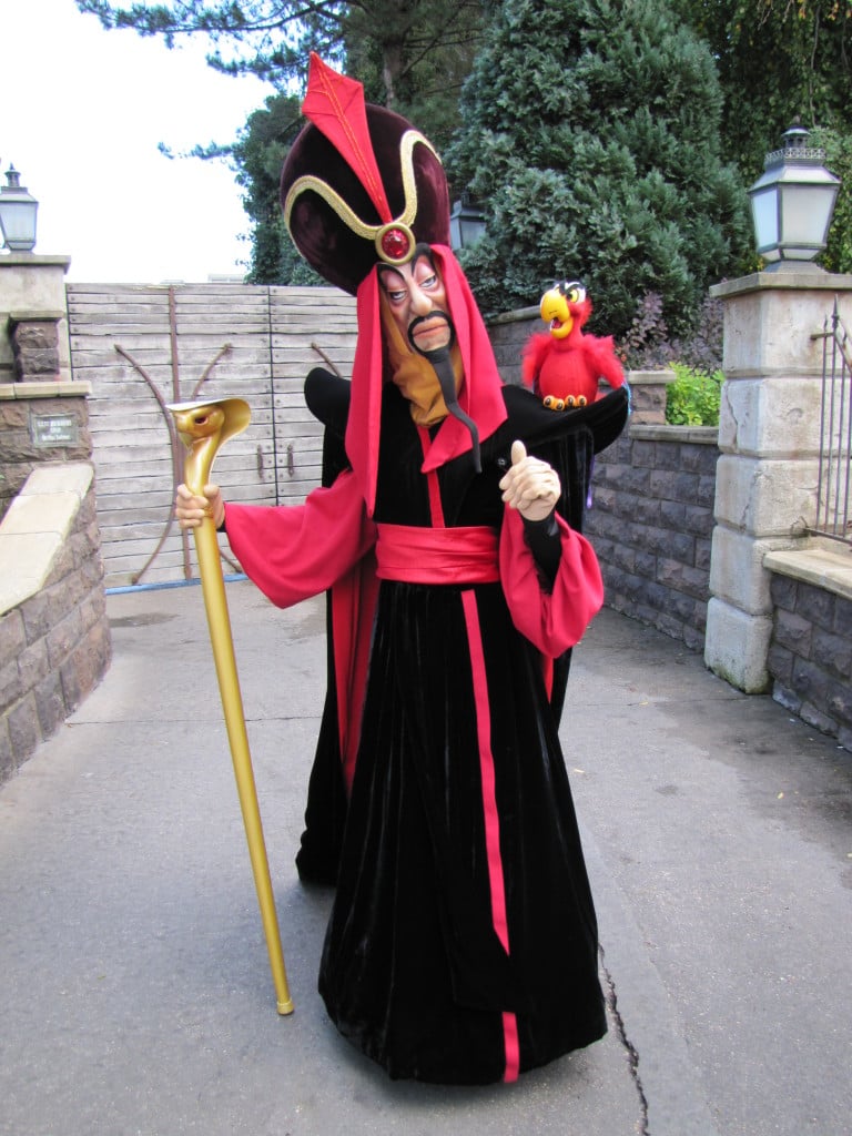 Jafar with Iago at Disneyland Paris  copyright EuroRob