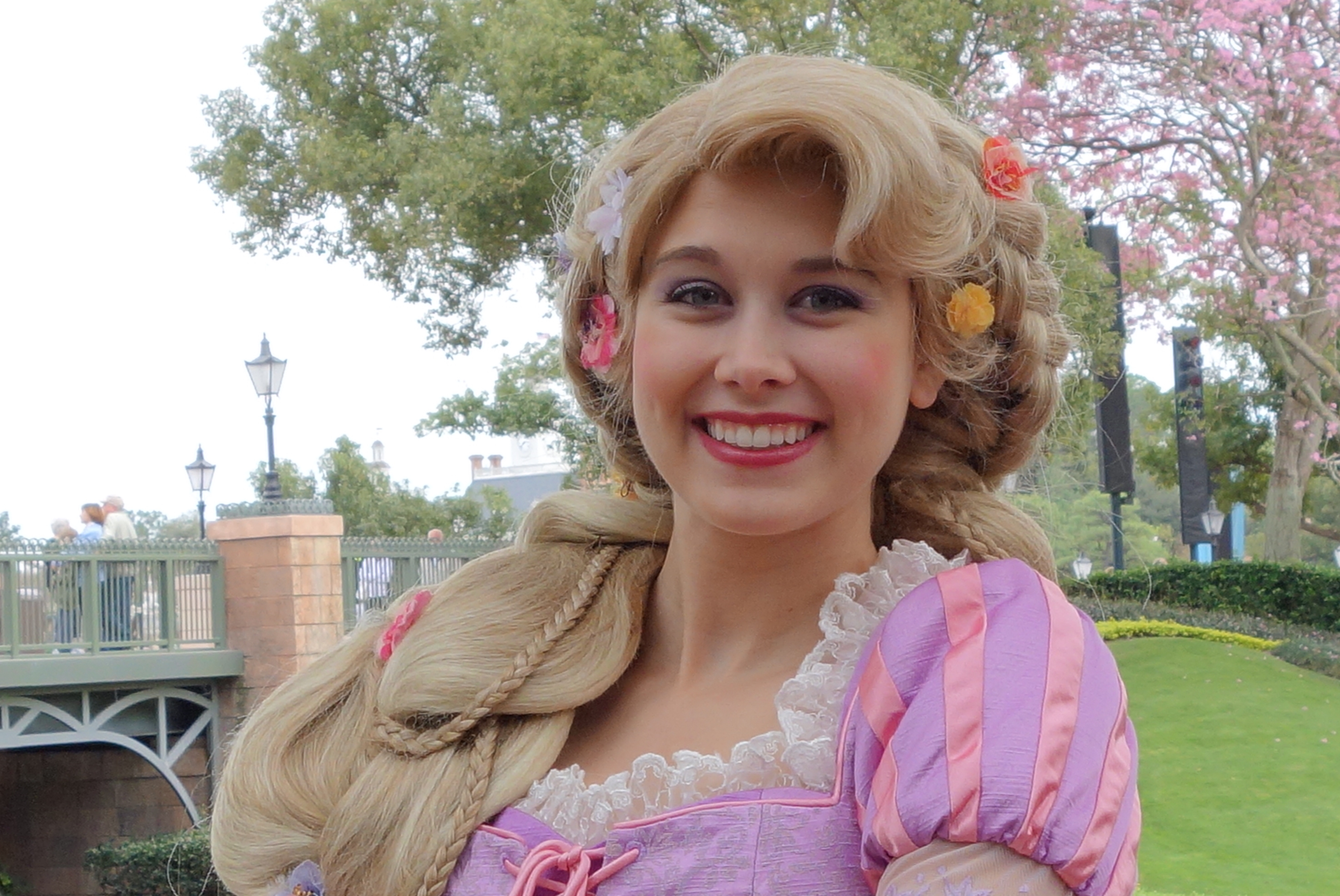 Rapunzel at the International Gateway in Epcot (training) 2013