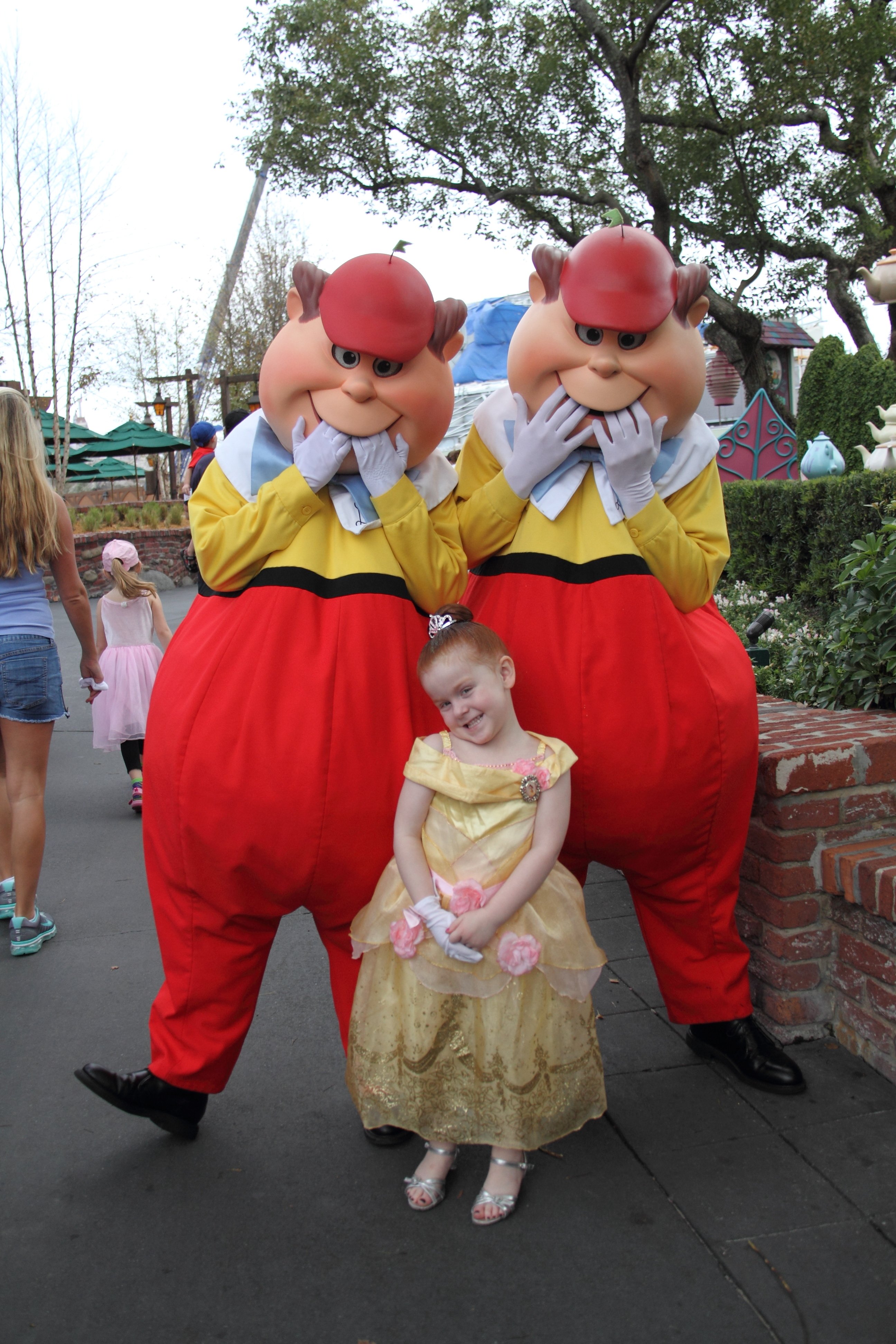 Tweedle Dee and Tweedle Dum with a lovely princess!