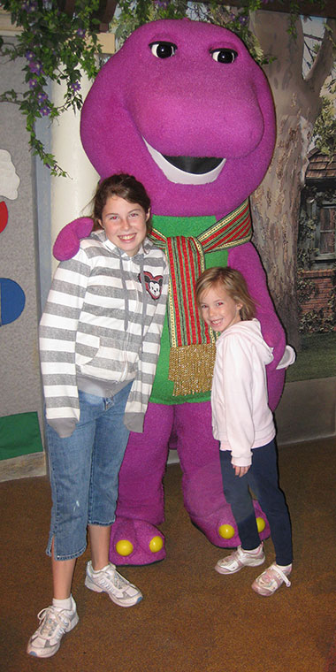 Barney meet and greet at Universal Studios Florida