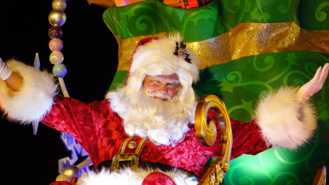 Santa in Mickey's Once Upon a Christmastime Parade