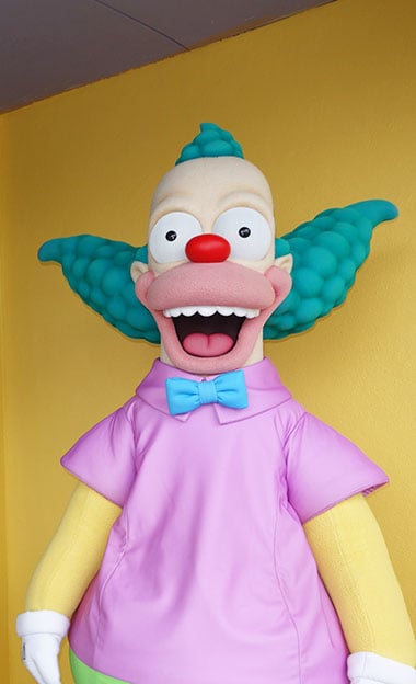 Krusty the Clown meet and greet Universal Orlando Character