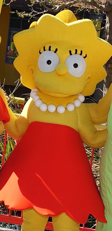 Lisa Simpson Universal Orlando character meet and greet