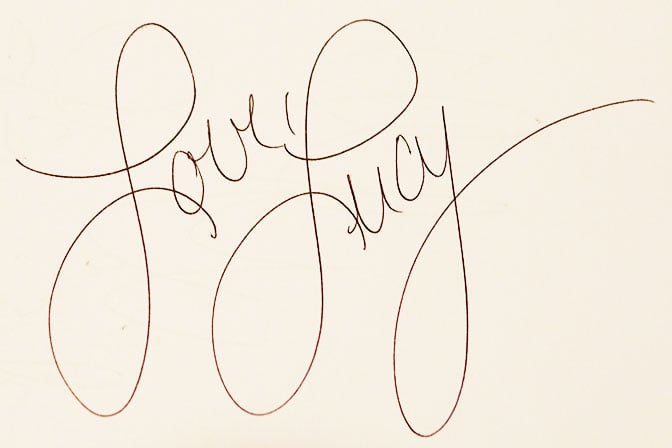 Lucy Ricardo Autograph