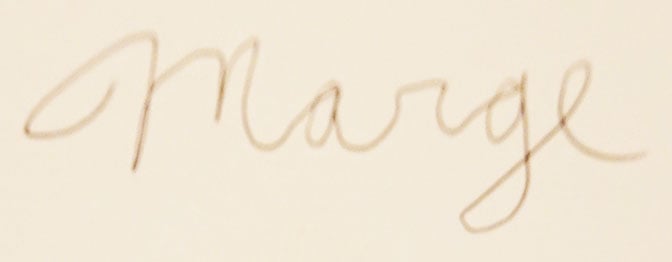 Marge Simpson autograph