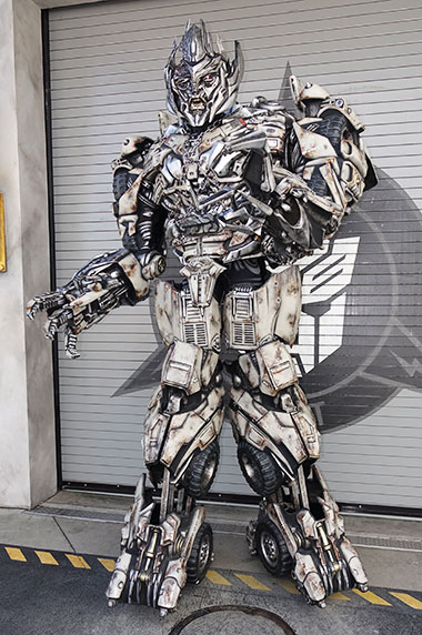 Megatron from Transformers character meet and greet at Universal Orlando Florida