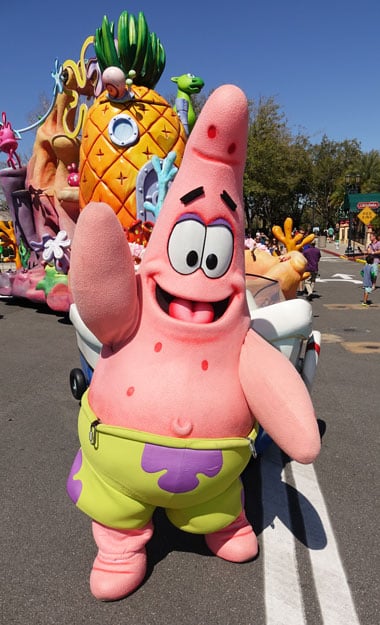 Patrick the Starfish character meet and greet at Universal Studios Florida